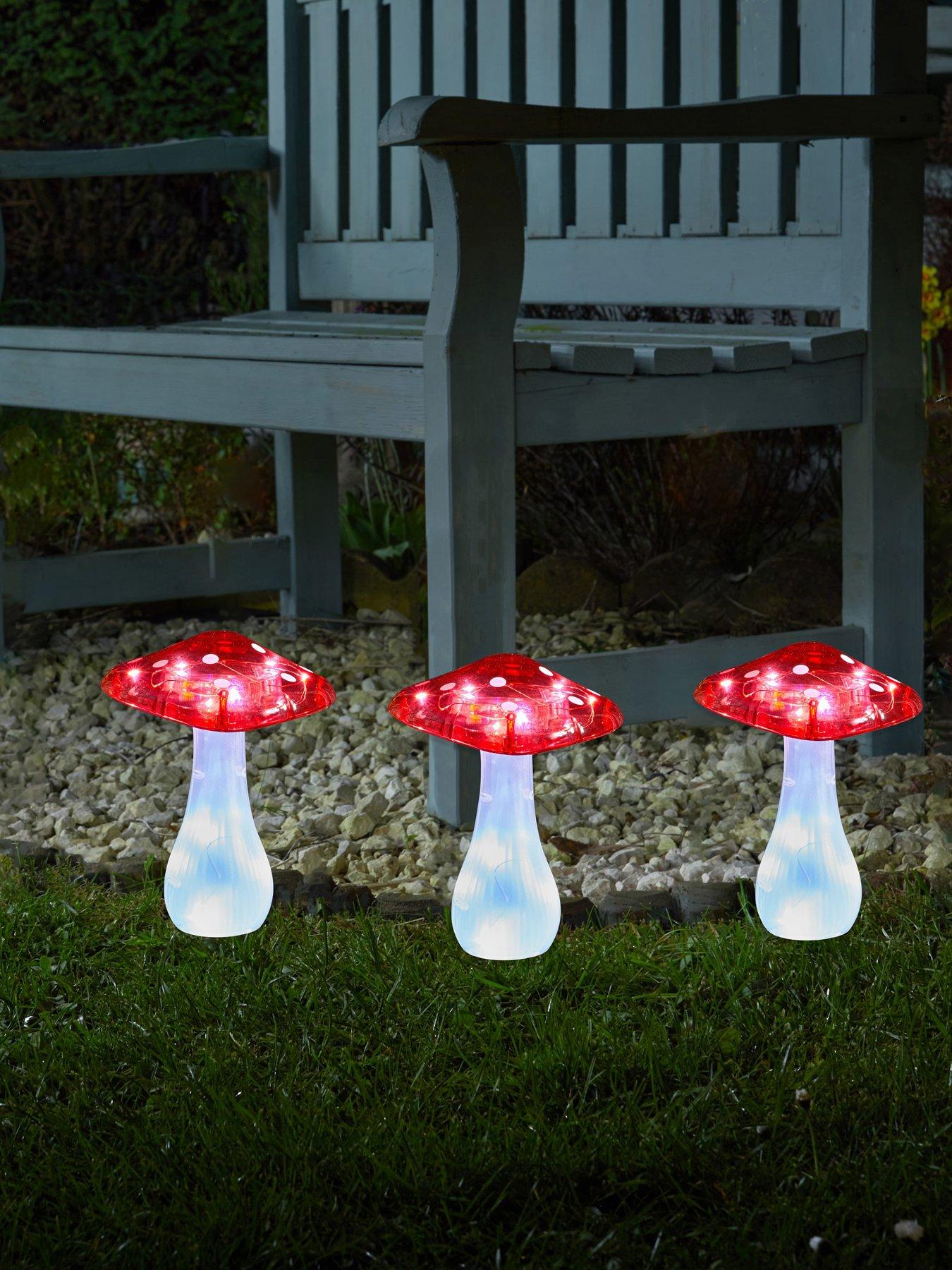 Image 1 of 3 of Smart Solar Magic Mushroom Stake Light, 3 Pck, Mail Order