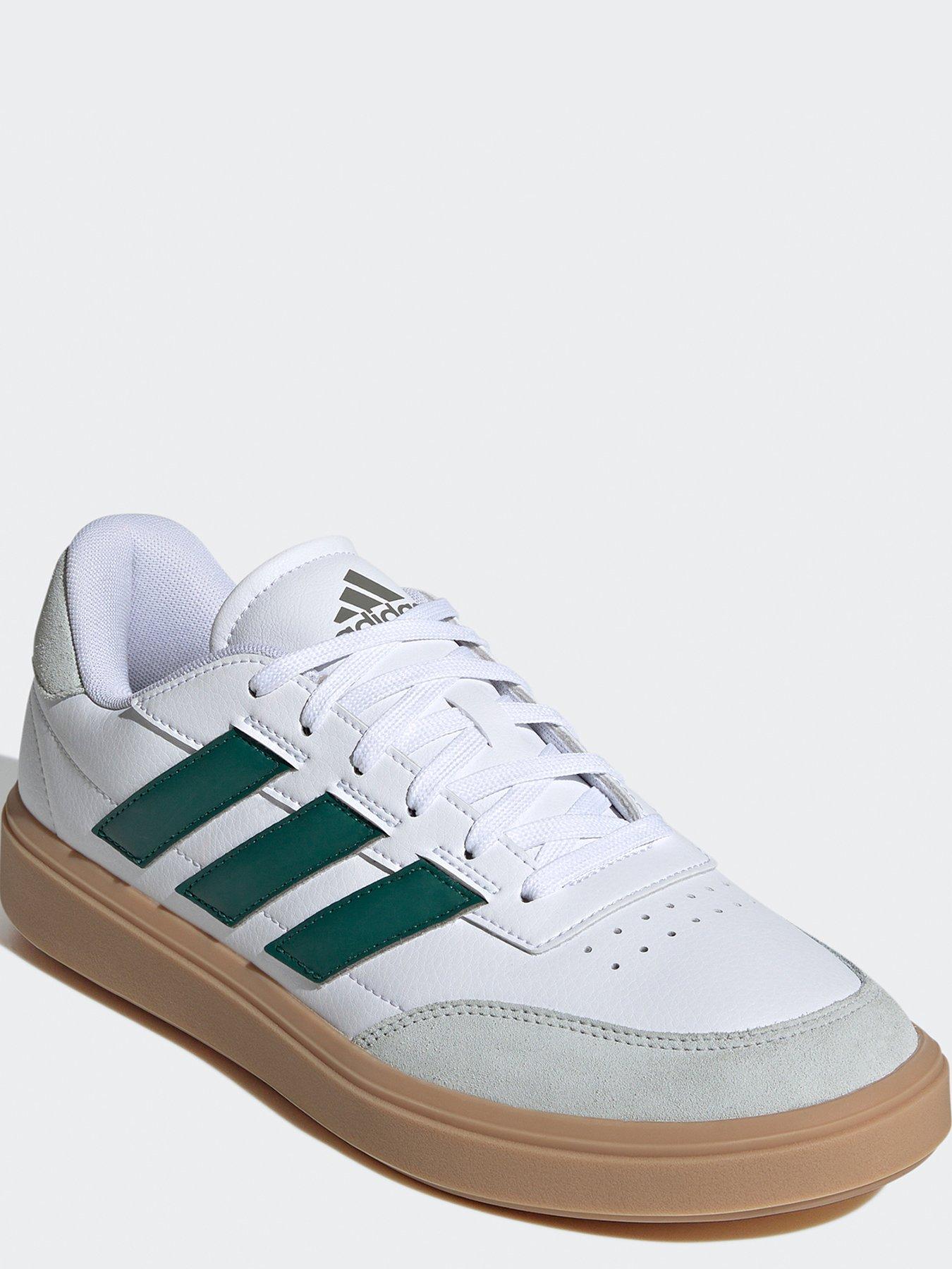 adidas-sportswear-mens-courtblock-trainers-whitegreenstillFront