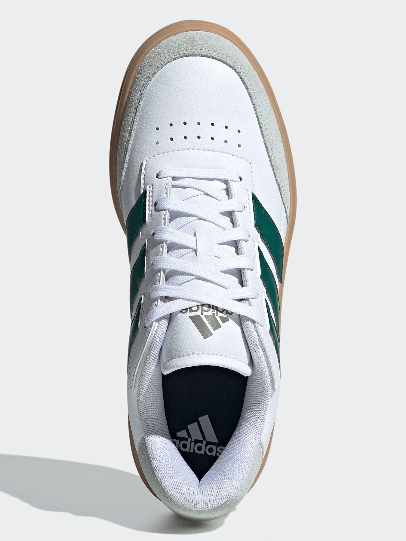 adidas-sportswear-mens-courtblock-trainers-whitegreenoutfit