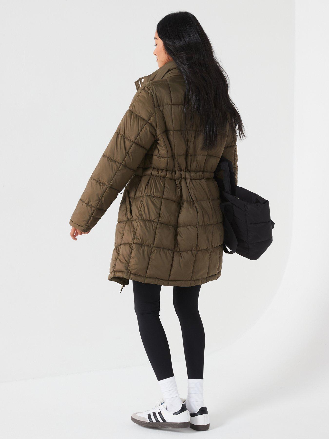 v-by-very-padded-coat-with-waist-detail-khakistillFront