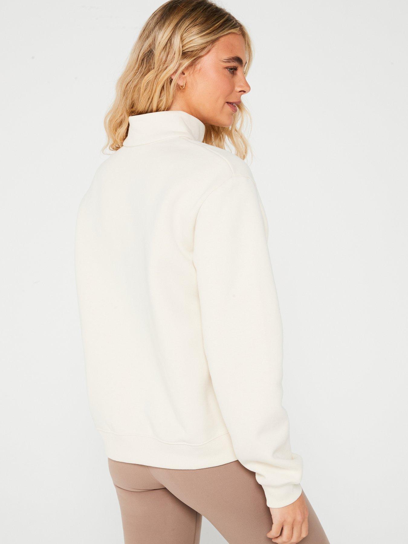 Women s Graphic Quarter Zip Cream