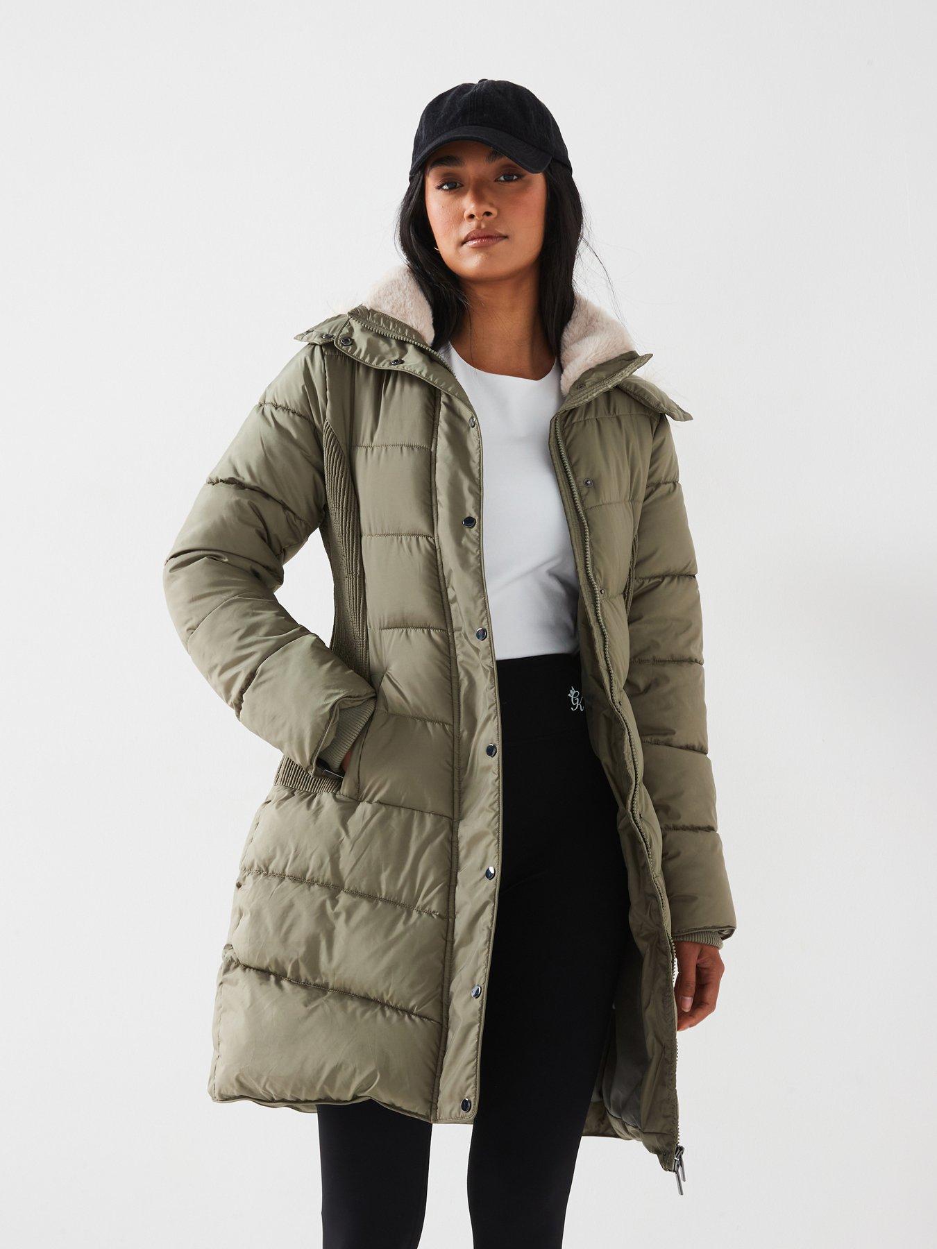 everyday-waist-detail-padded-coat-khaki