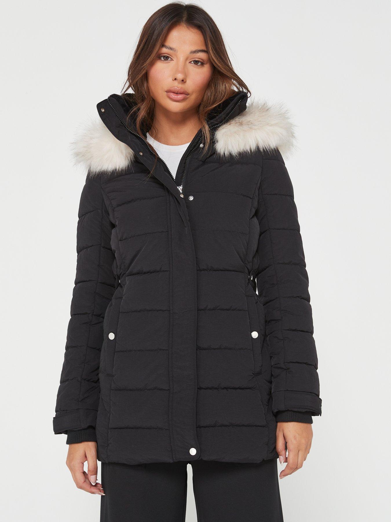 everyday-padded-short-coat-with-faux-fur-trim-hood-blackdetail