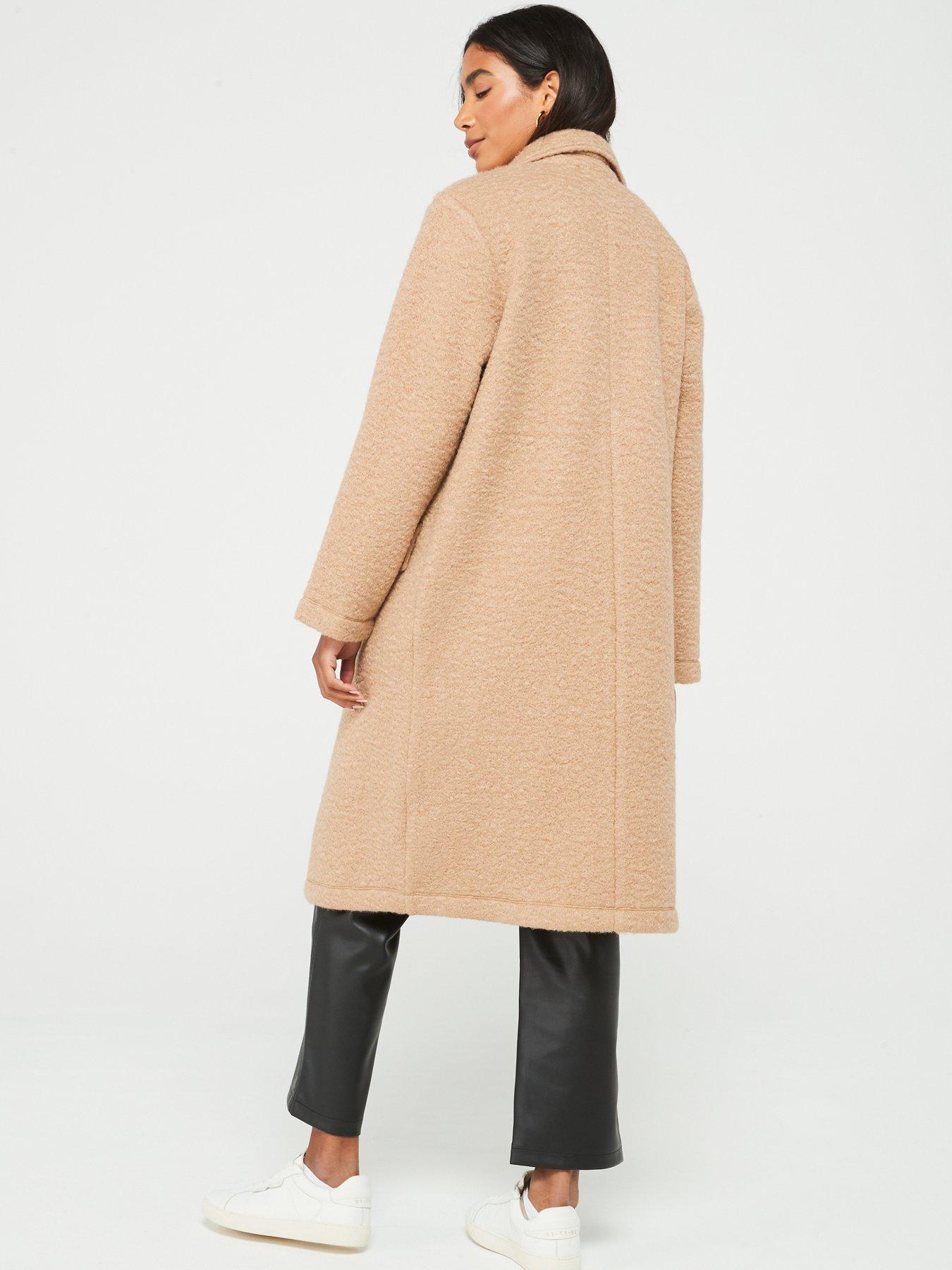 Image 2 of 4 of Everyday Textured Knit Coat - Beige