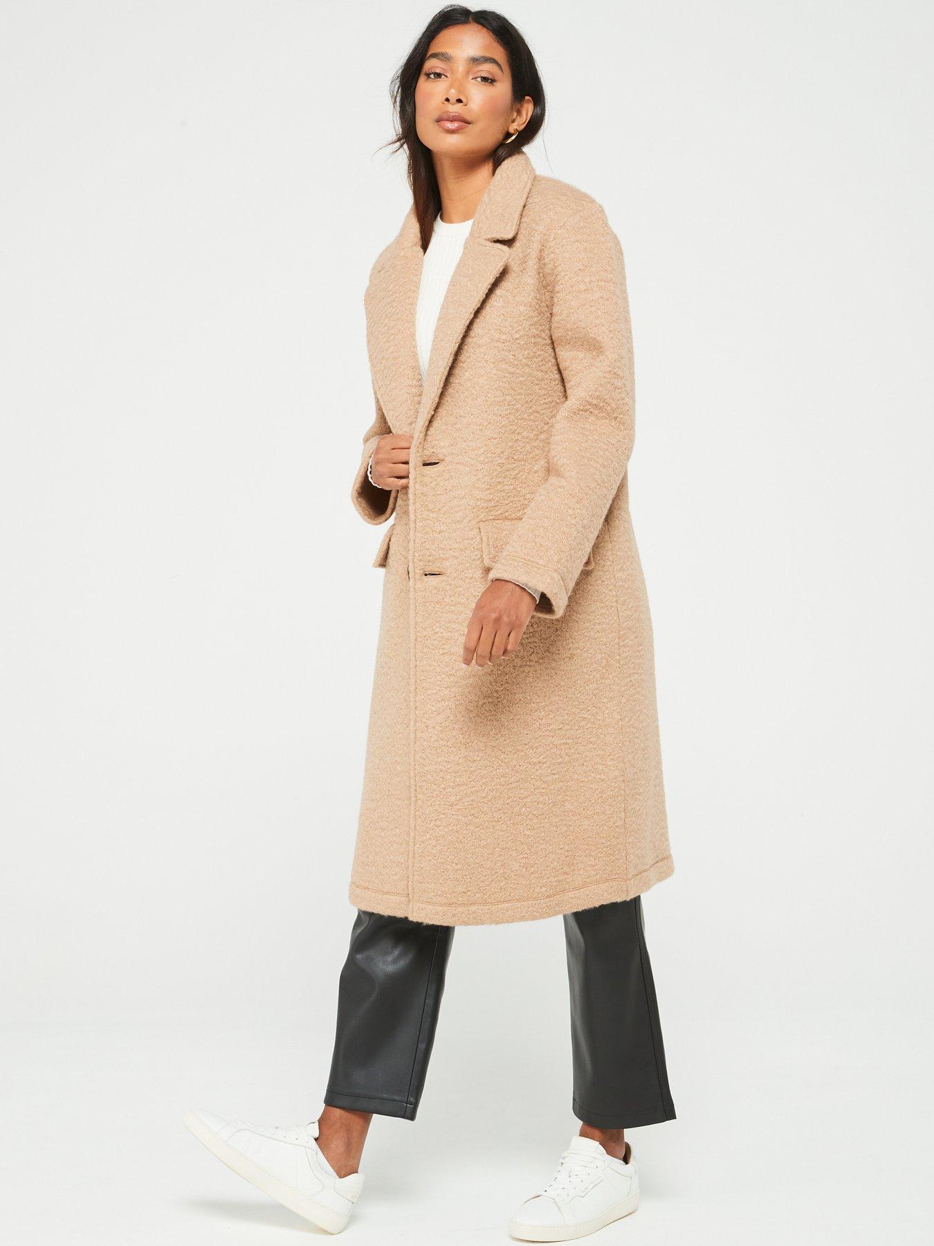 Image 3 of 4 of Everyday Textured Knit Coat - Beige