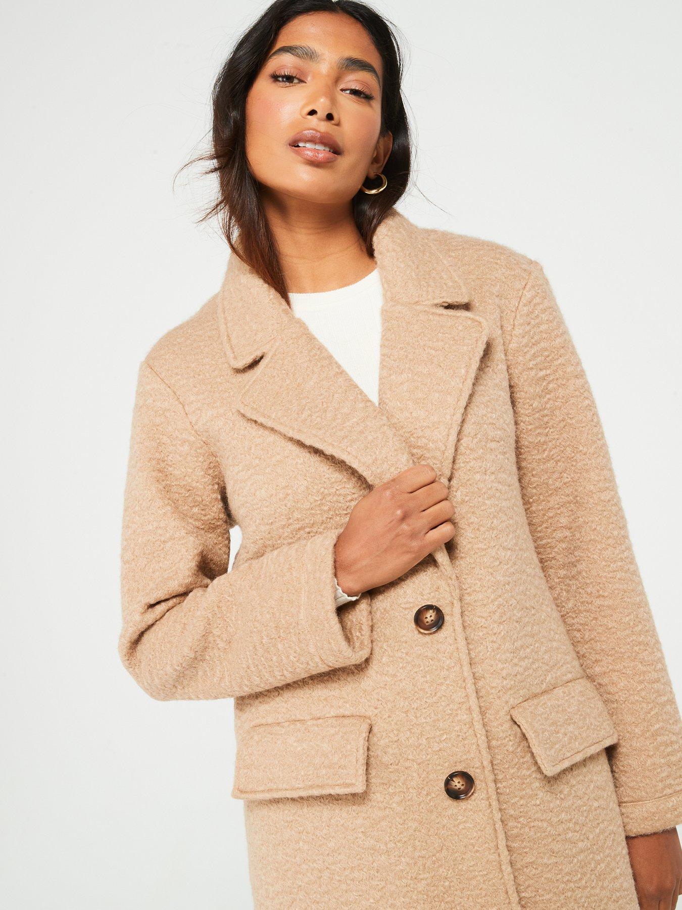 Image 4 of 4 of Everyday Textured Knit Coat - Beige