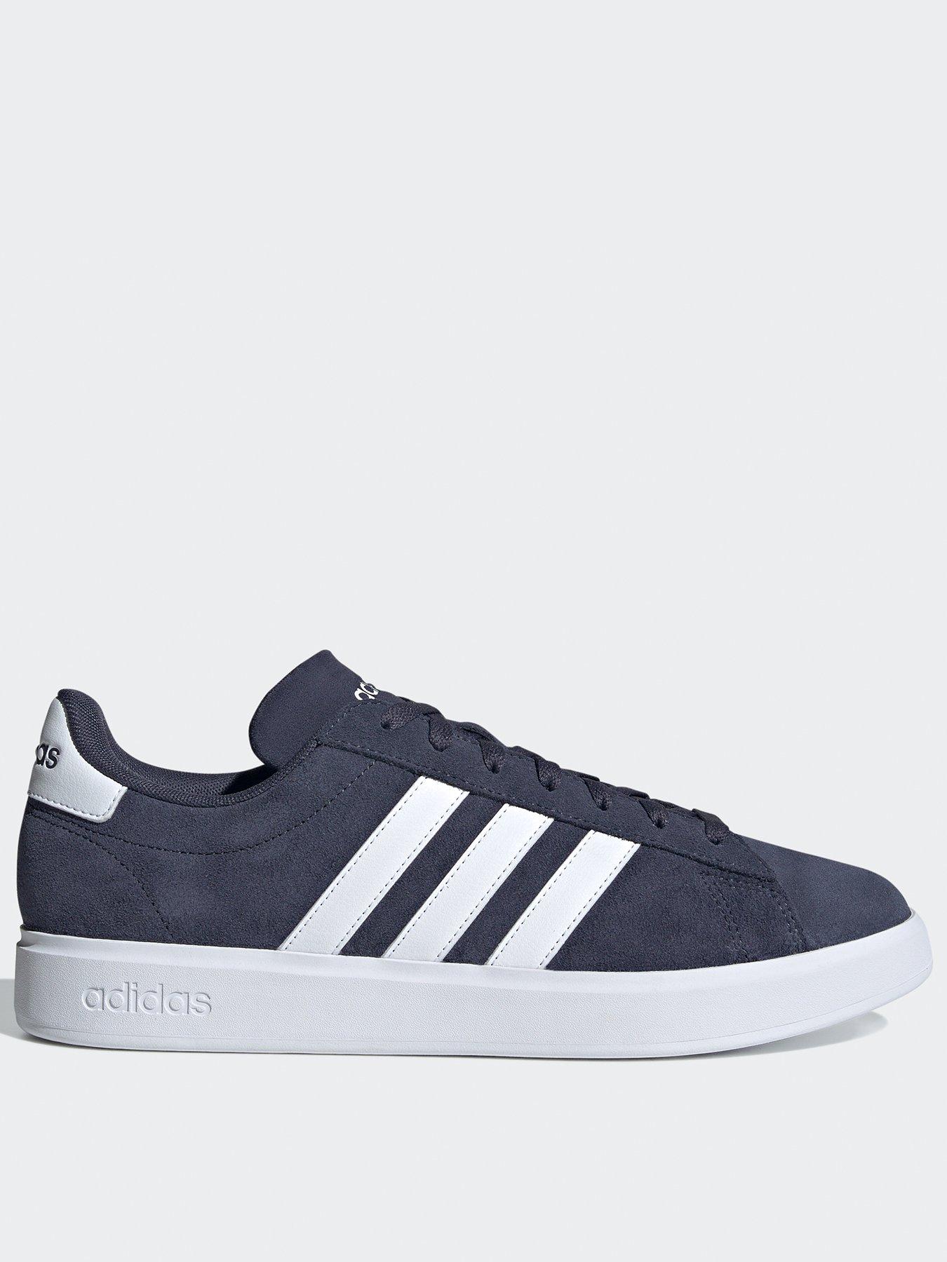 Mens navy adidas trainers hotsell