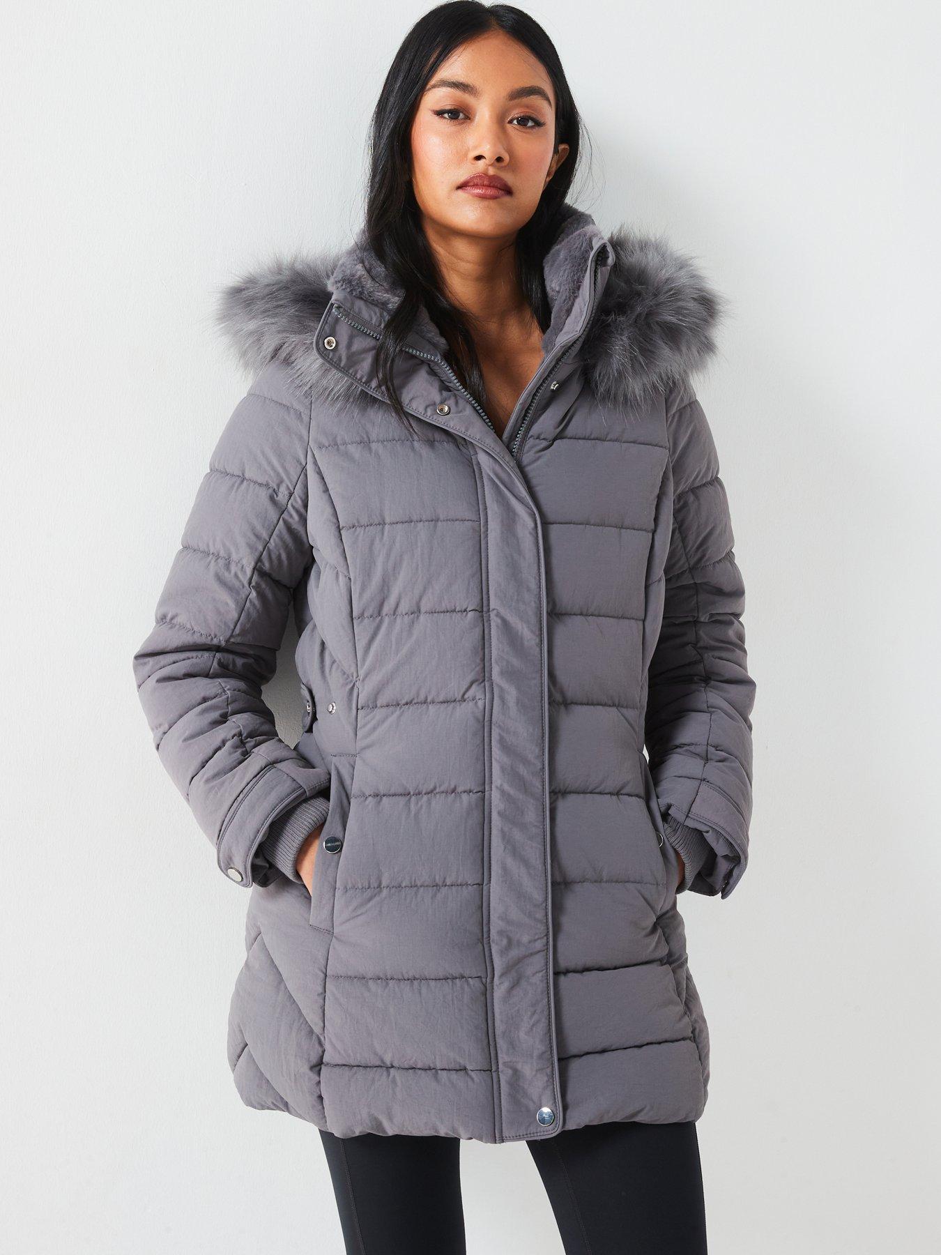 everyday-padded-short-coat-with-faux-fur-trim-hood-greydetail