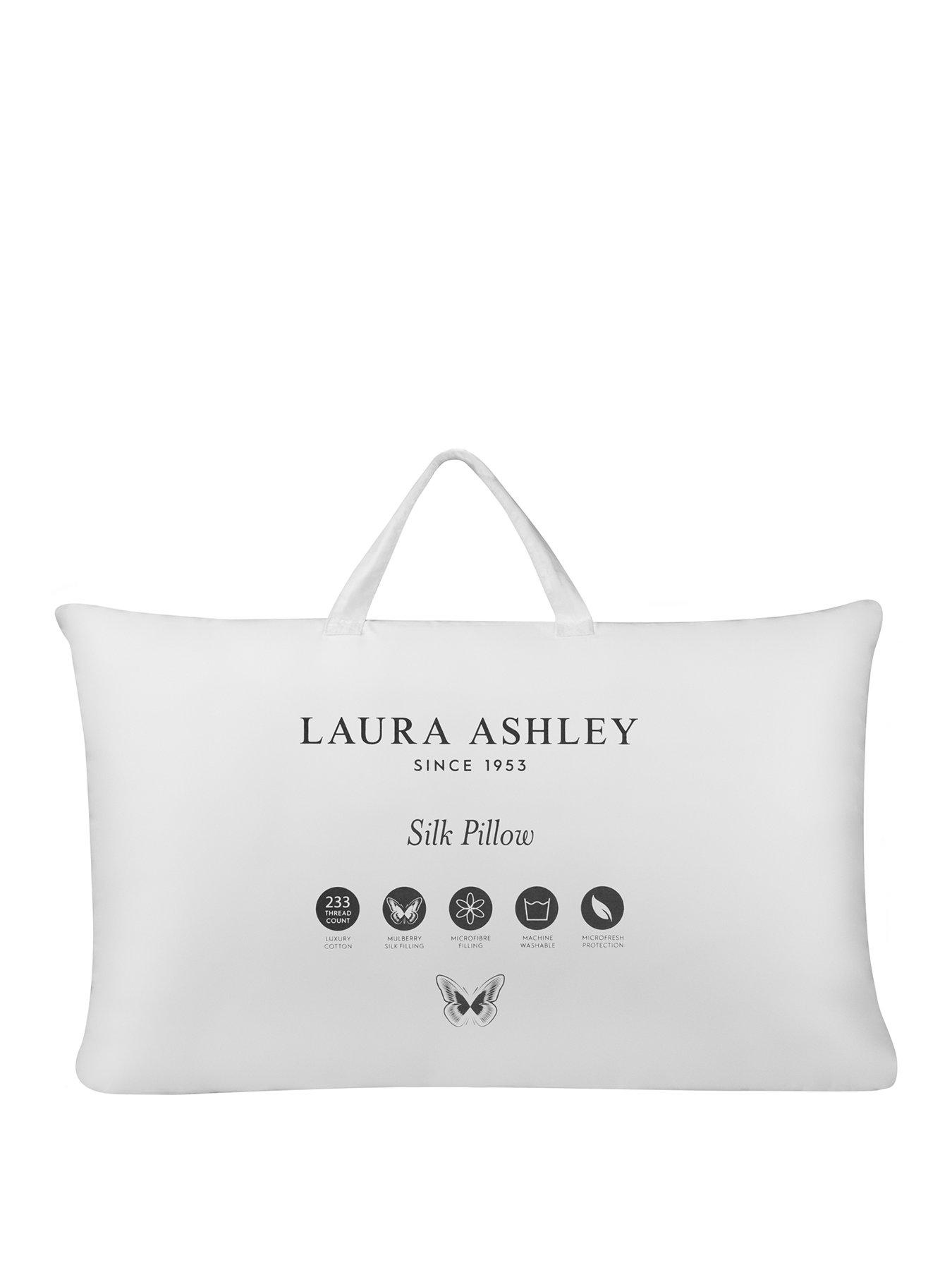 Image 2 of 4 of Laura Ashley Silk Pillow - White