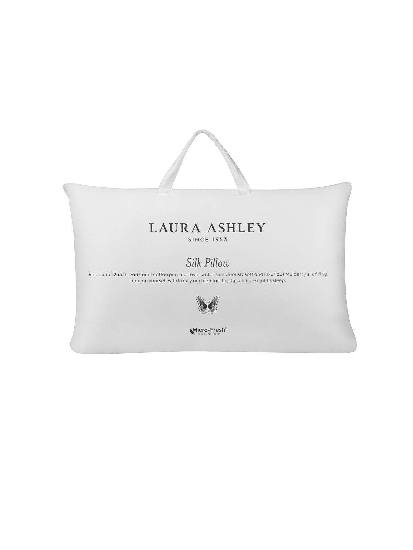 Image 3 of 4 of Laura Ashley Silk Pillow - White