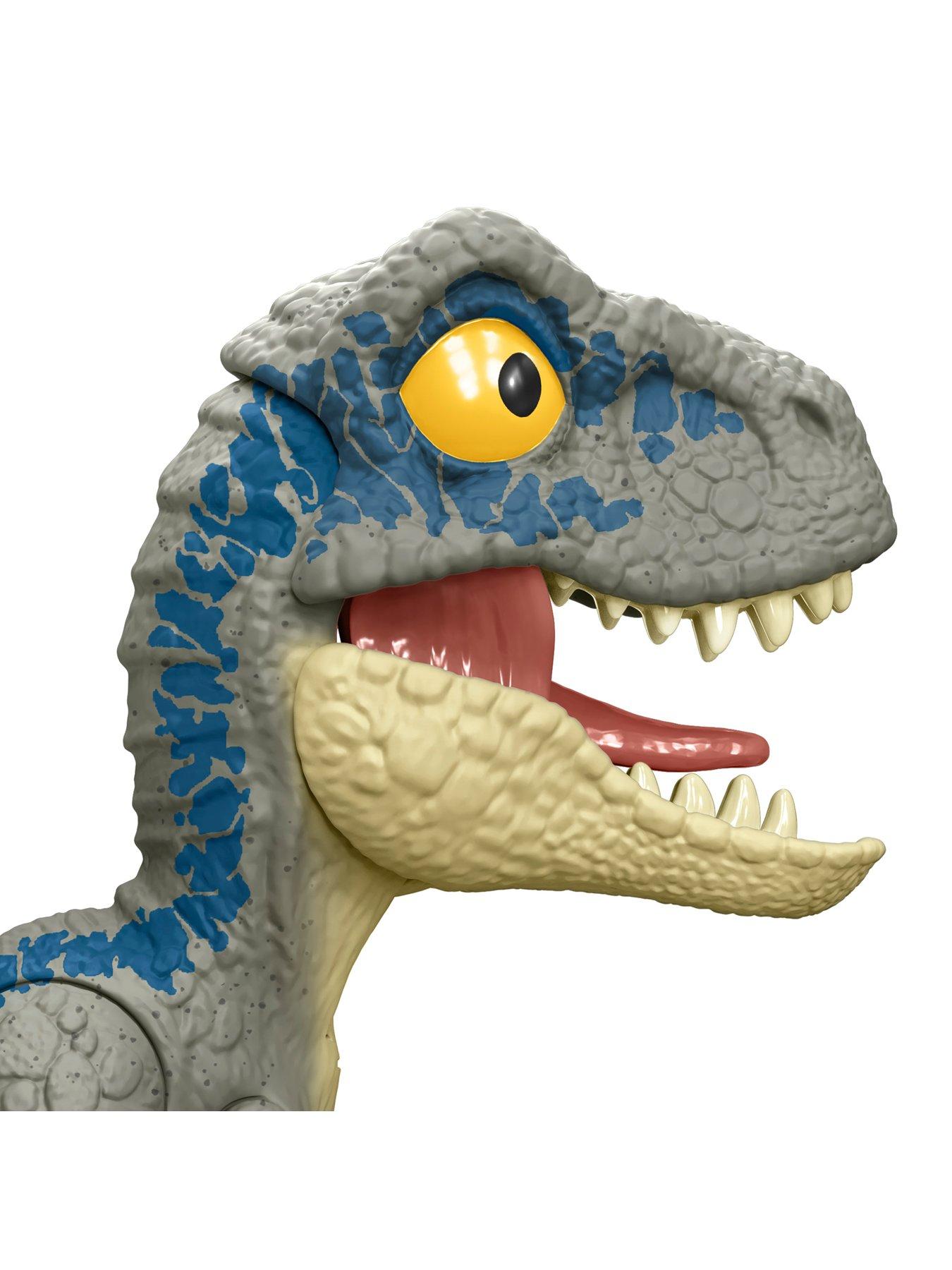 Image 6 of 8 of JURASSIC WORLD Mega Roar Blue&nbsp;Velociraptor&nbsp;Dinosaur Toy