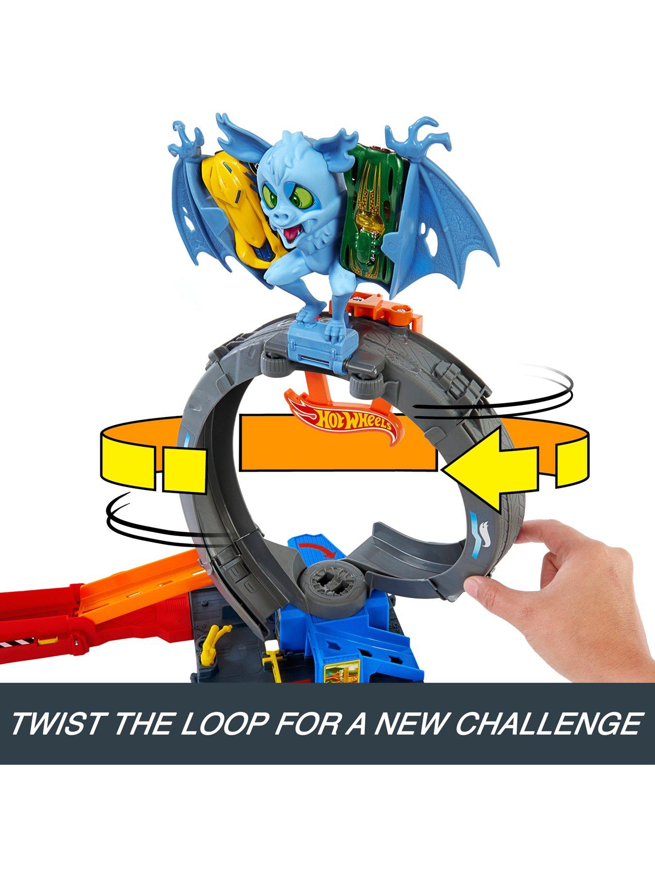 Image 5 of 7 of Hot Wheels City Bat Loop Attack Playset with 1:64 Scale Toy Car