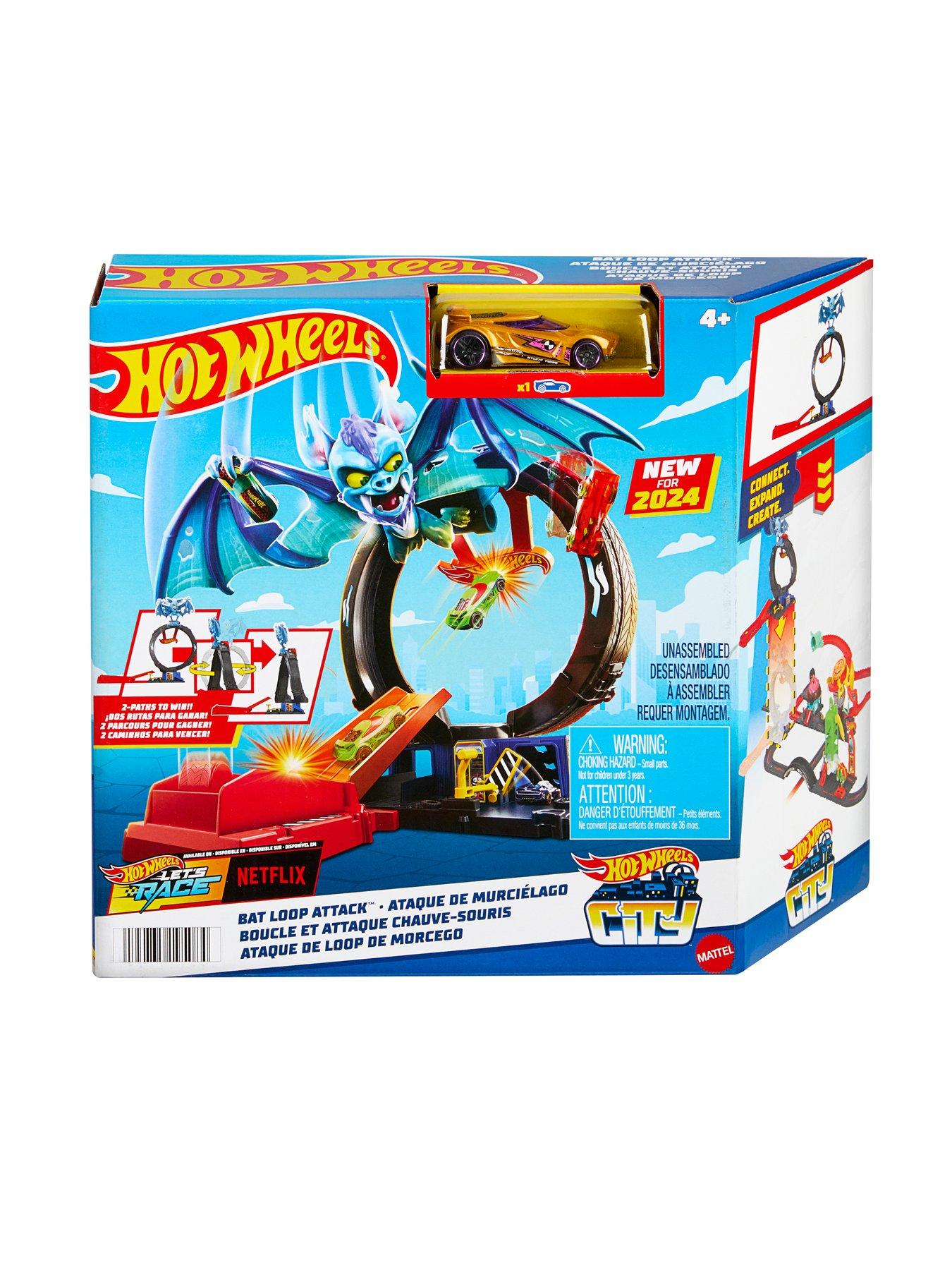 Image 6 of 7 of Hot Wheels City Bat Loop Attack Playset with 1:64 Scale Toy Car