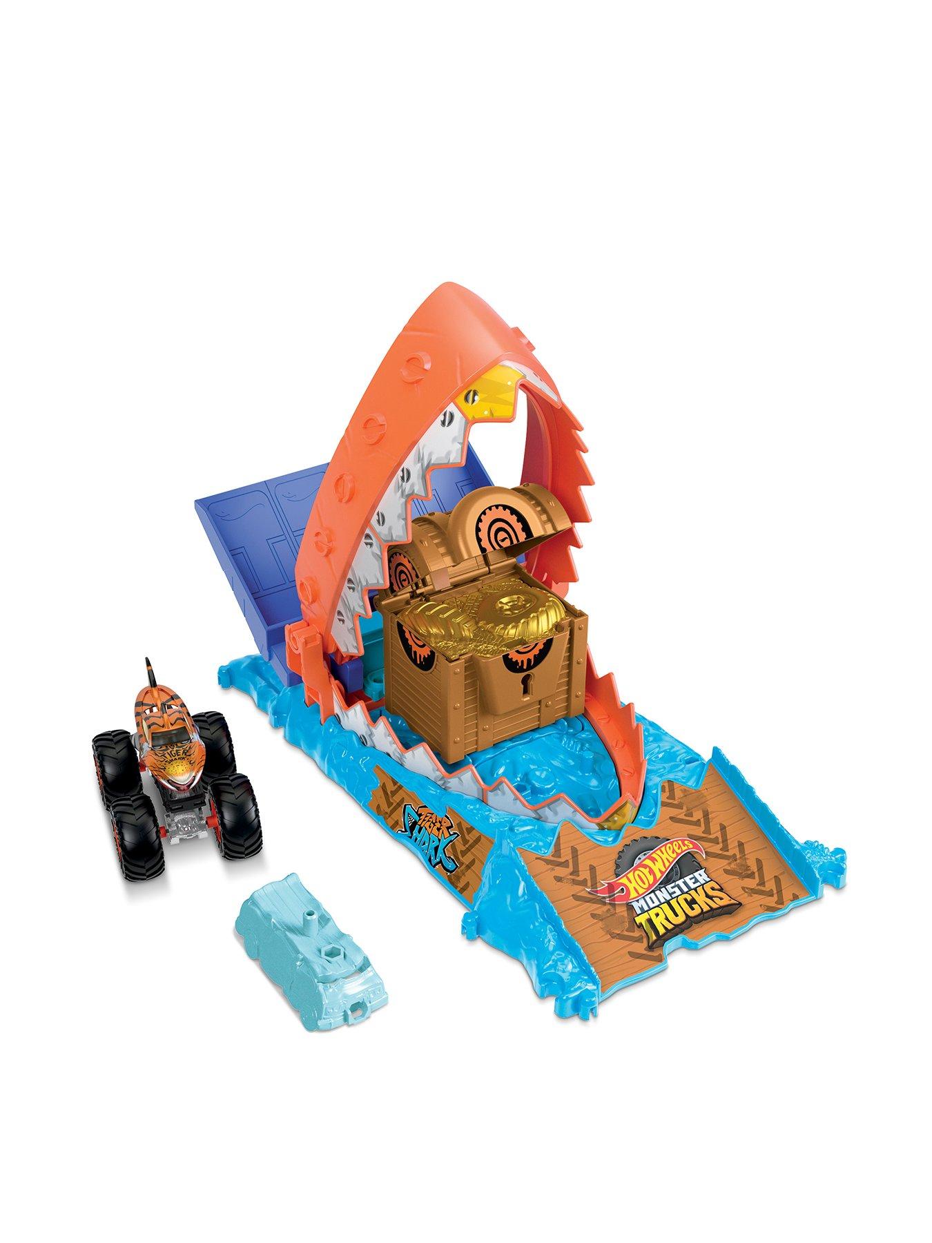 hot-wheels-monster-trucks-shark-treasure-chomp-challenge-playset