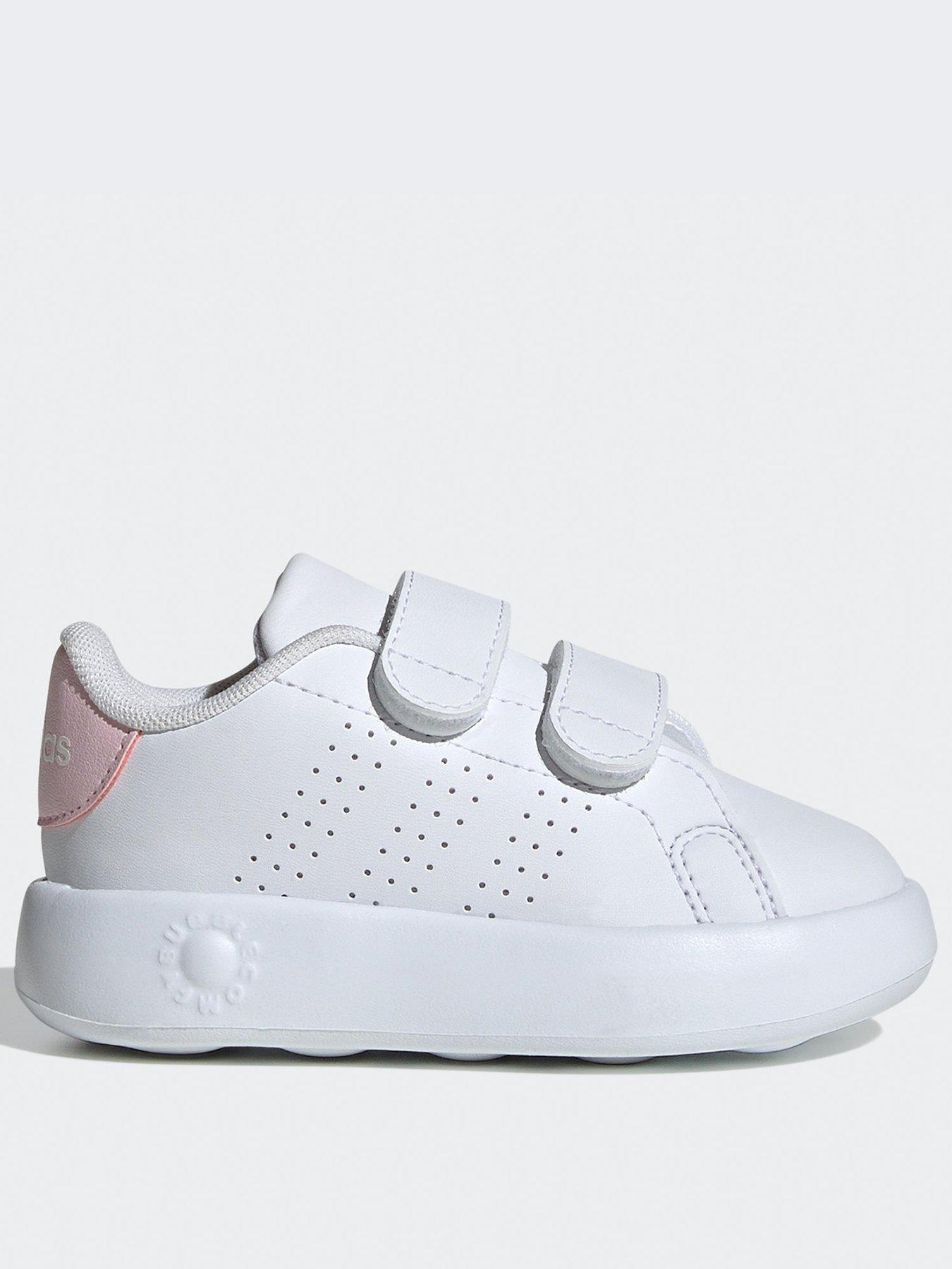 adidas-sportswear-infant-girls-advantage-trainers-whitepinkfront