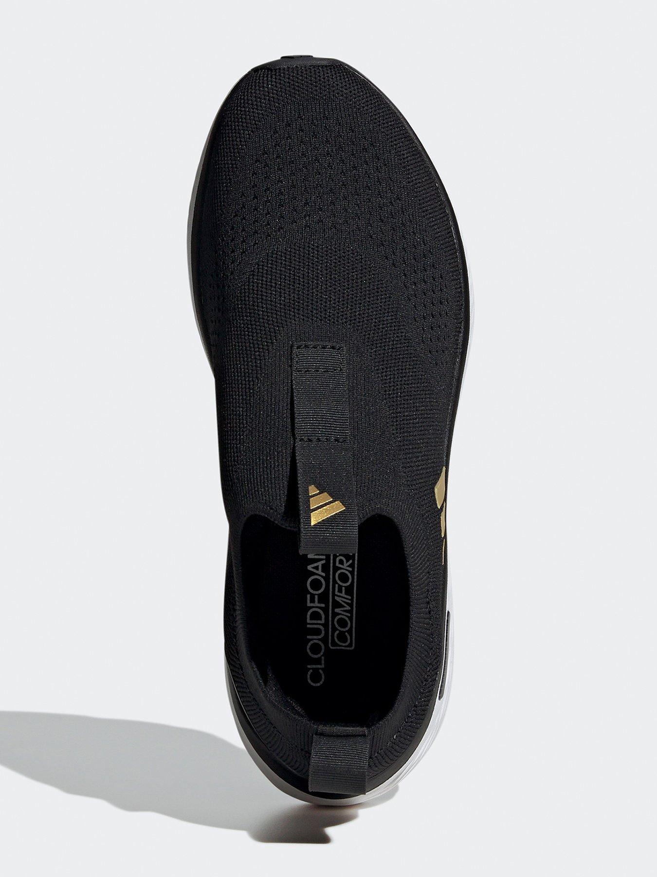 Women s Cloudfoam Go Sock Trainers Black Gold