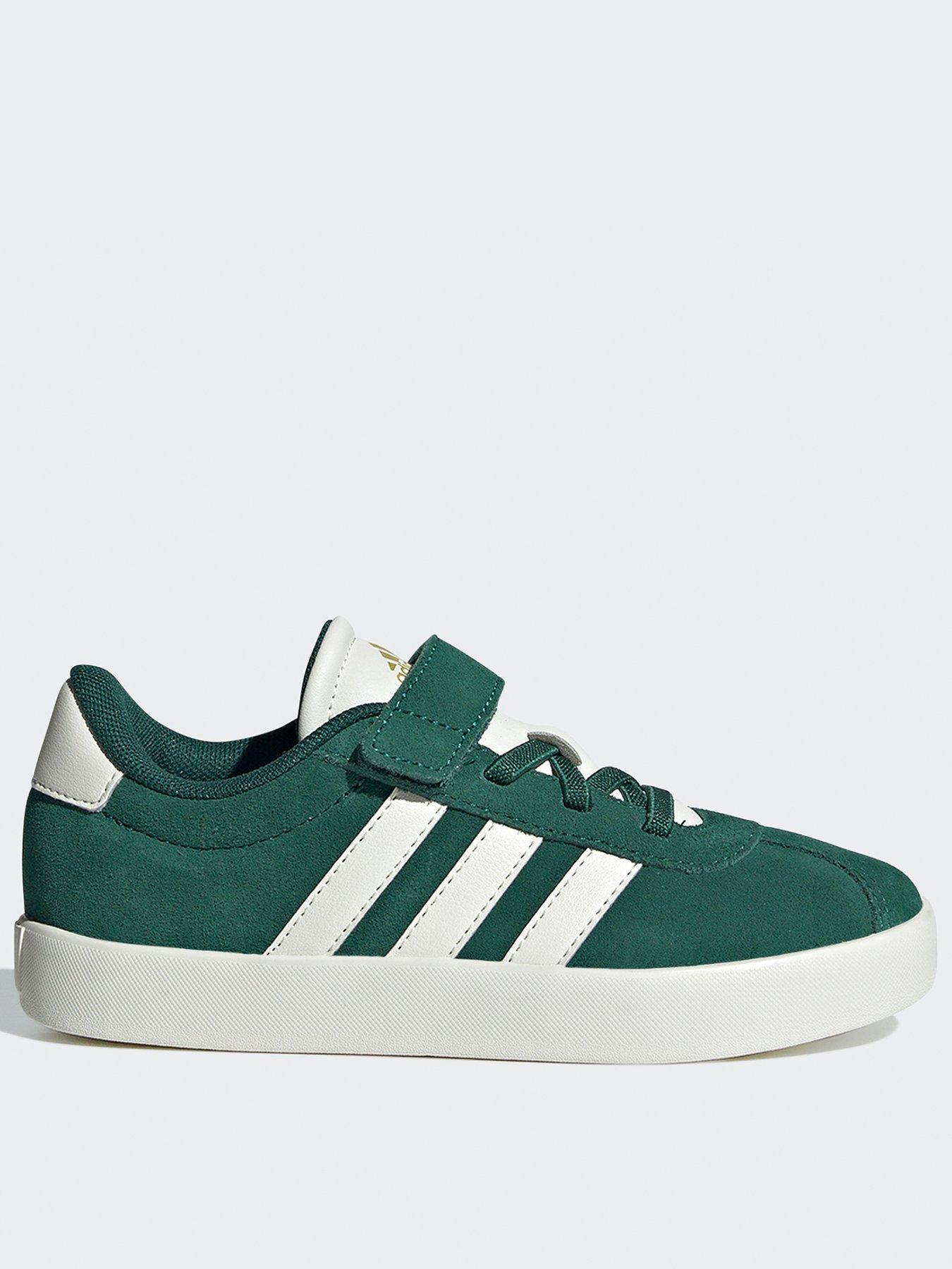 adidas-sportswear-kids-unisex-vl-court-30-velcro-trainers-dark-greenfront