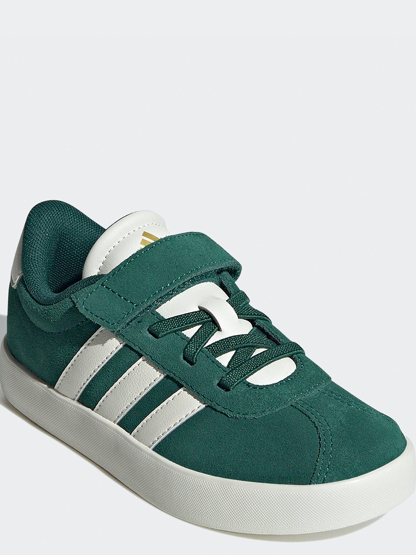 adidas-sportswear-kids-unisex-vl-court-30-velcro-trainers-dark-greenstillFront