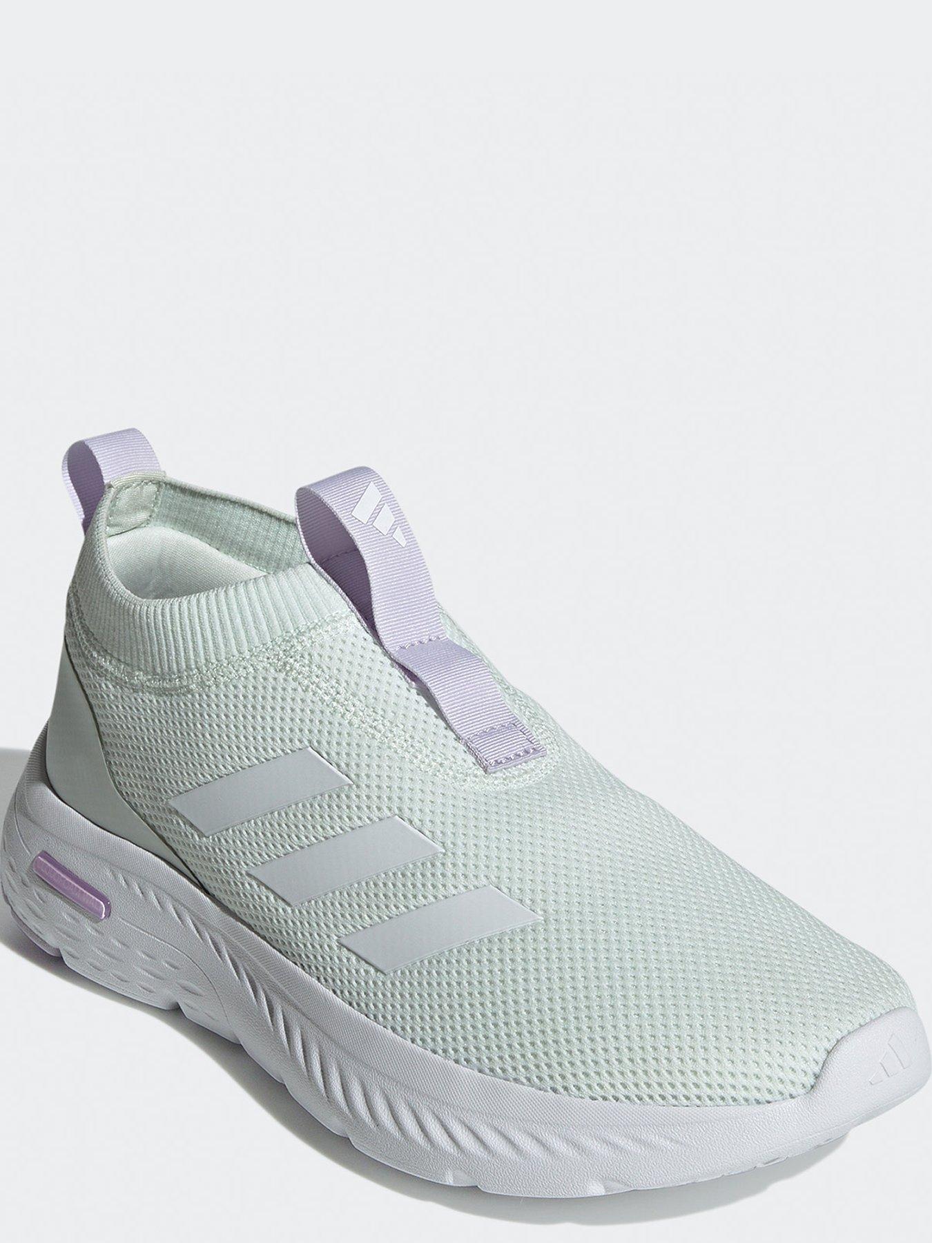 adidas-sportswear-womens-cloudfoam-move-sock-trainers-light-greenstillFront