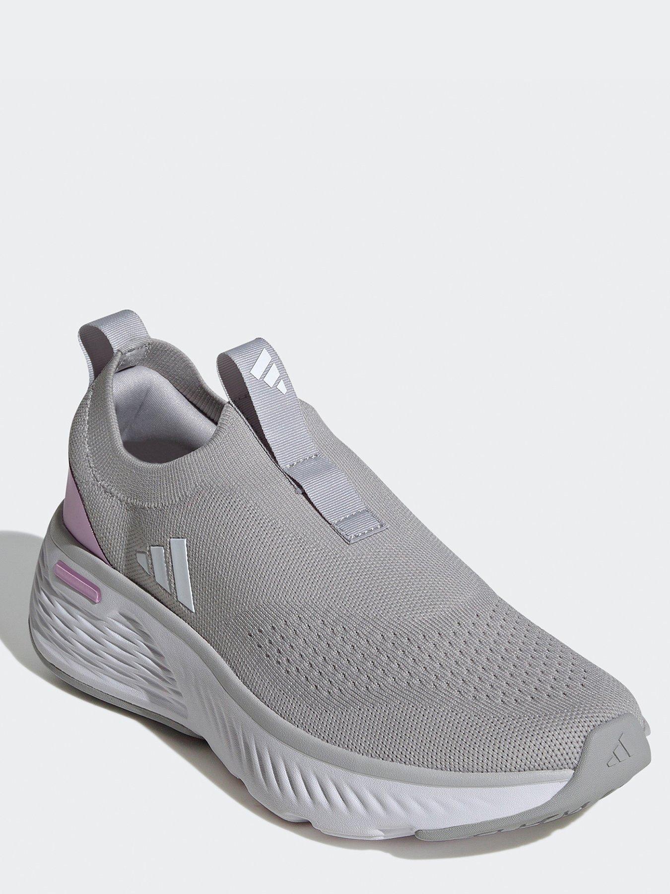 adidas-sportswear-womens-cloudfoam-go-sock-trainers-light-greystillFront