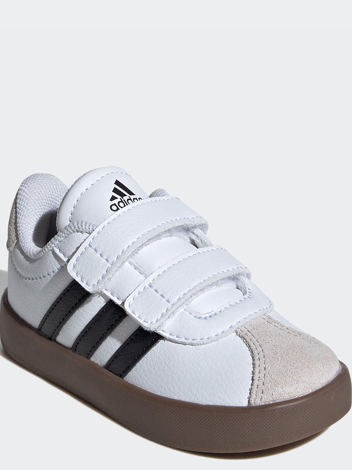 adidas-sportswear-infant-unisex-vl-court-30-trainers-whiteblackstillFront