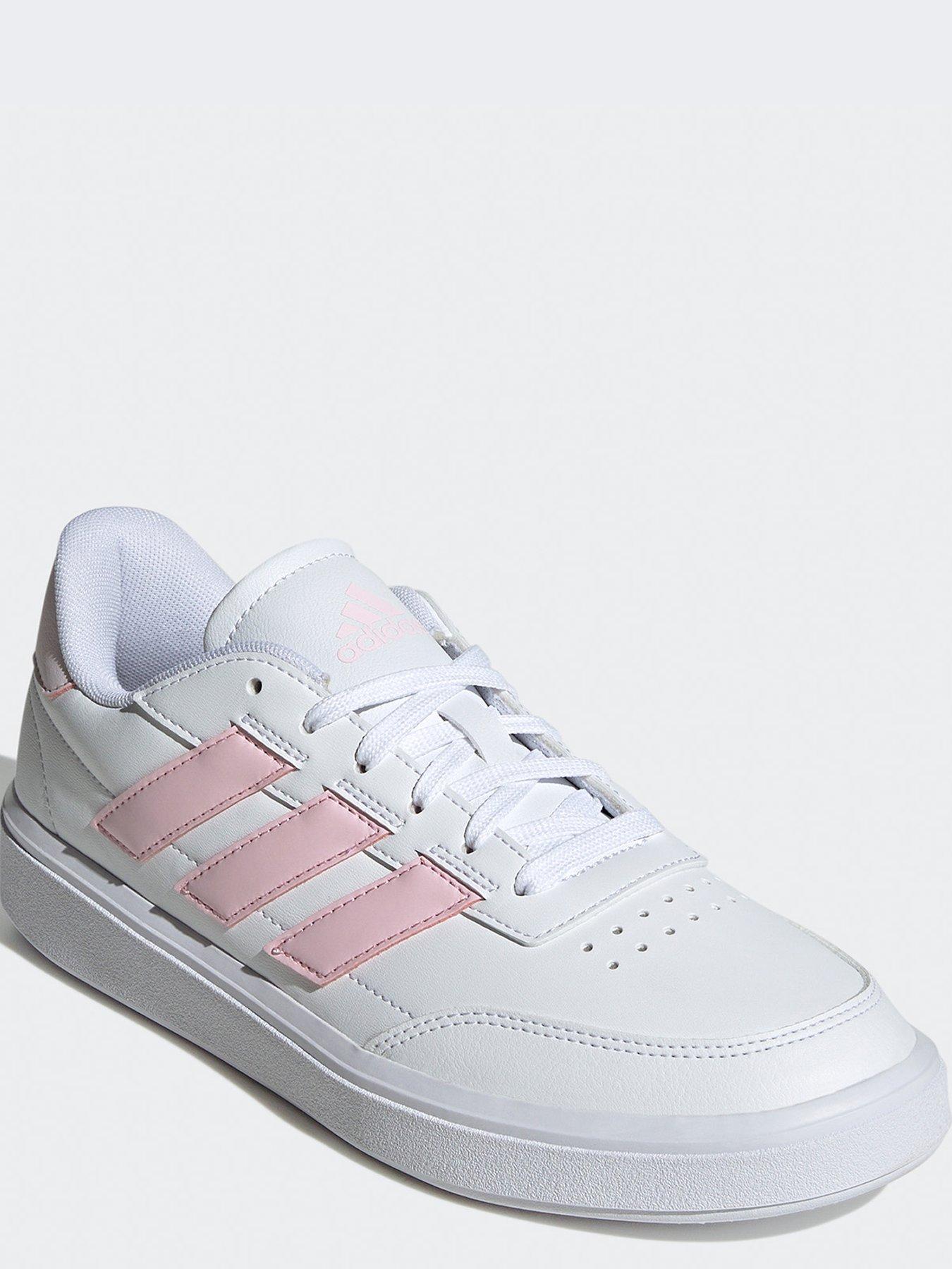 adidas-sportswear-womens-courtblock-trainers-whitepinkstillFront