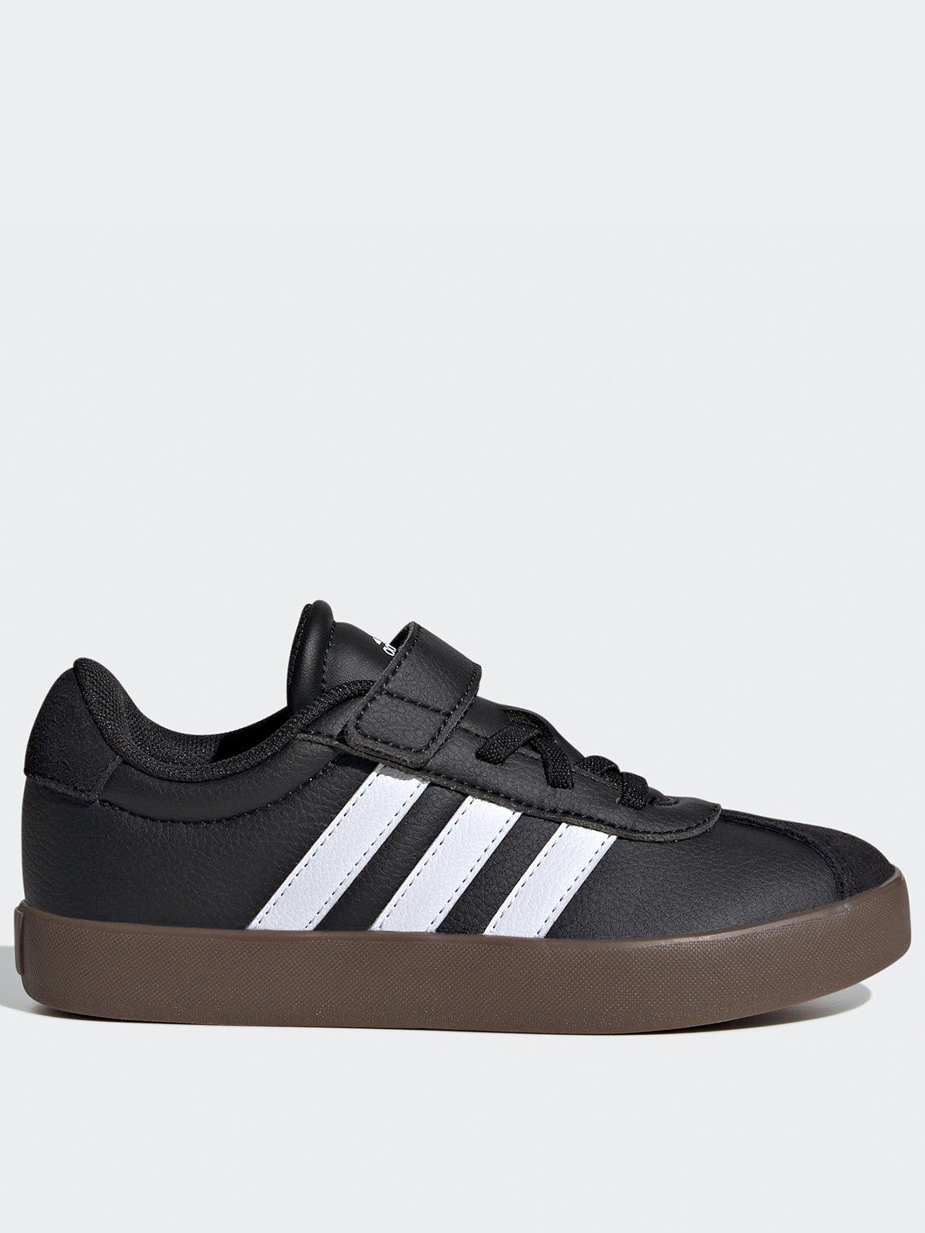 adidas-sportswear-kids-unisex-vl-court-30-velcro-trainers-blackwhitefront