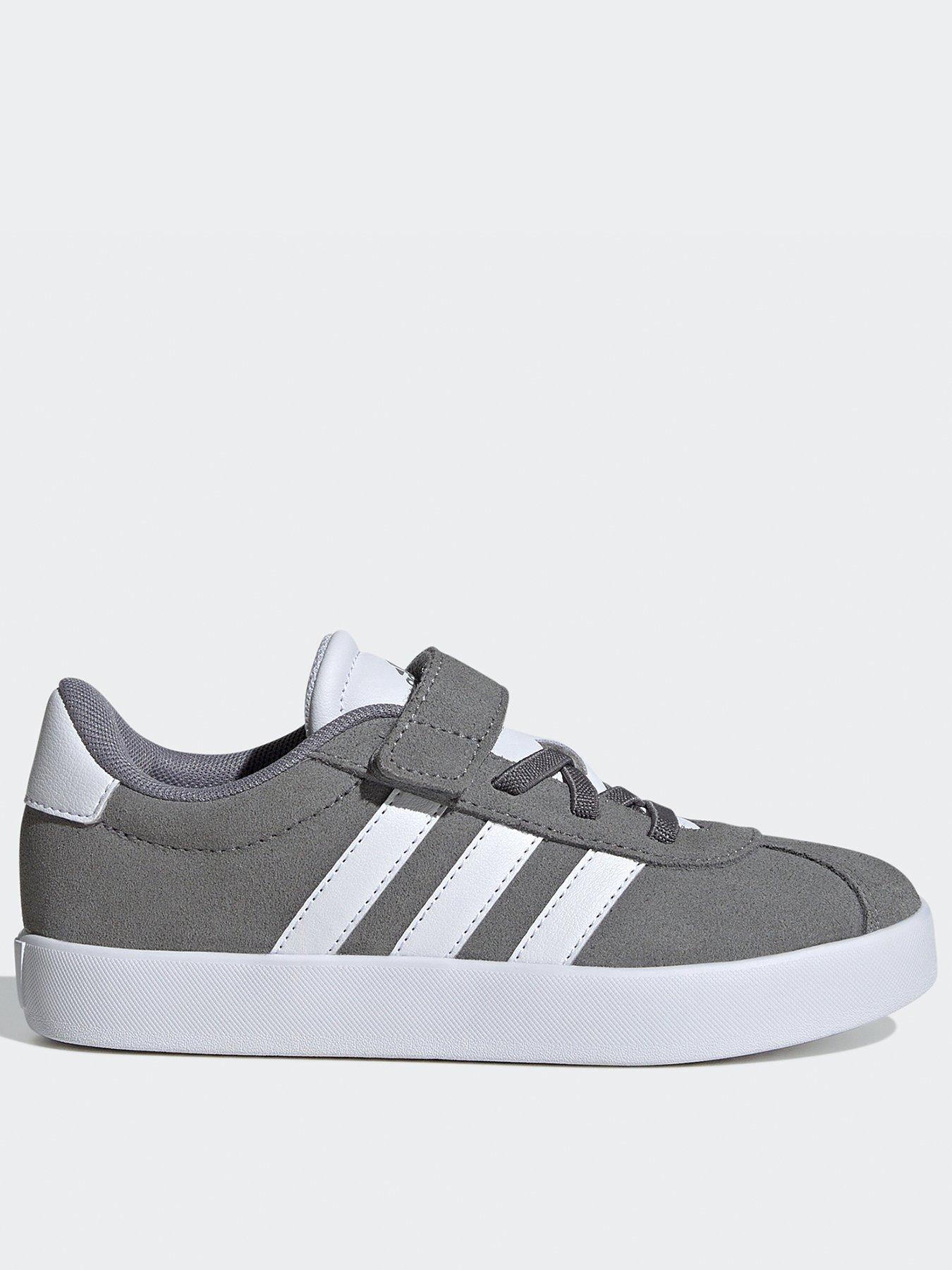 adidas-sportswear-kids-unisex-vl-court-30-velcro-trainers-greywhitefront