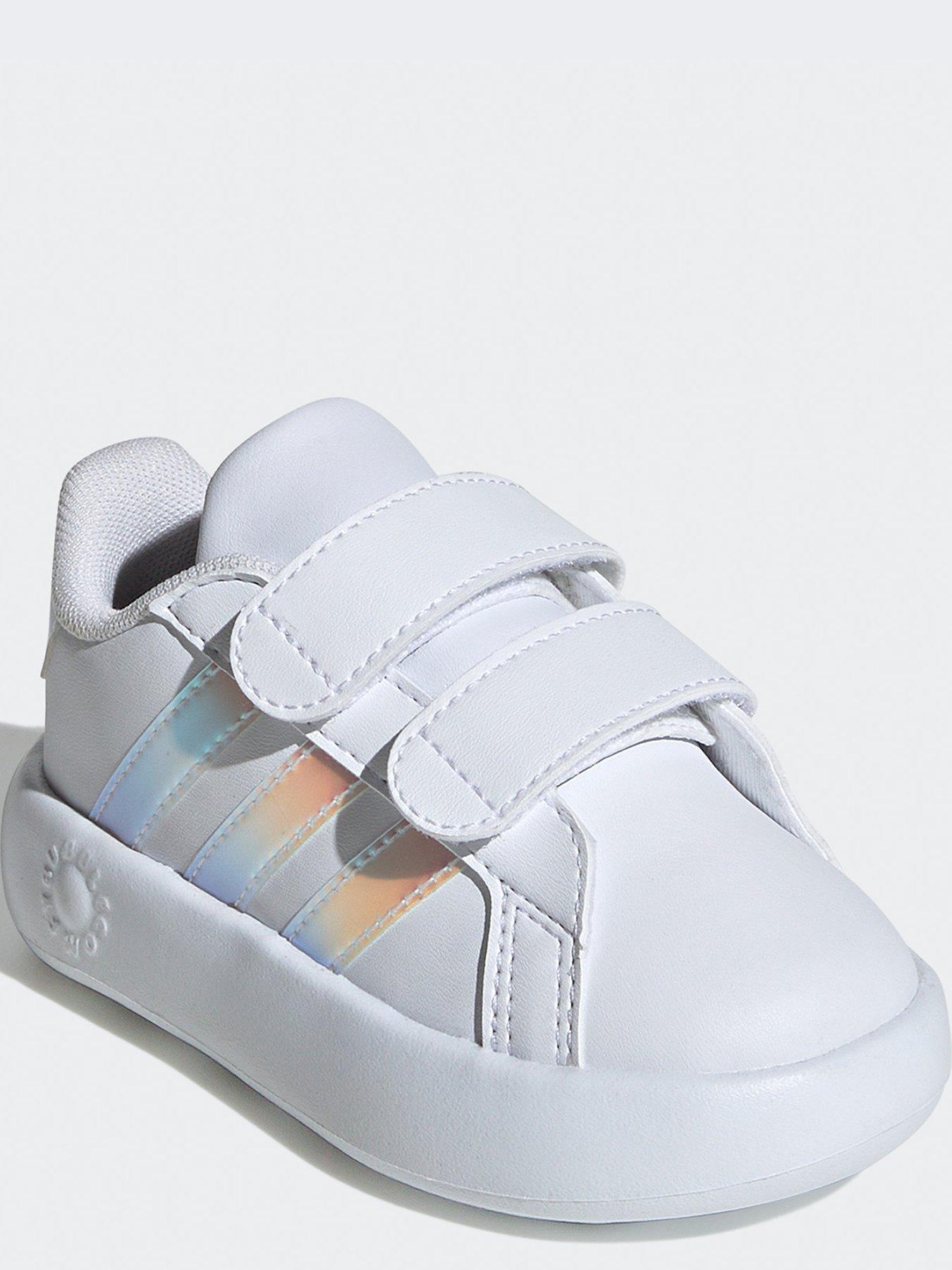 adidas-sportswear-infant-girls-grand-court-20-trainers-whiteiridescentstillFront