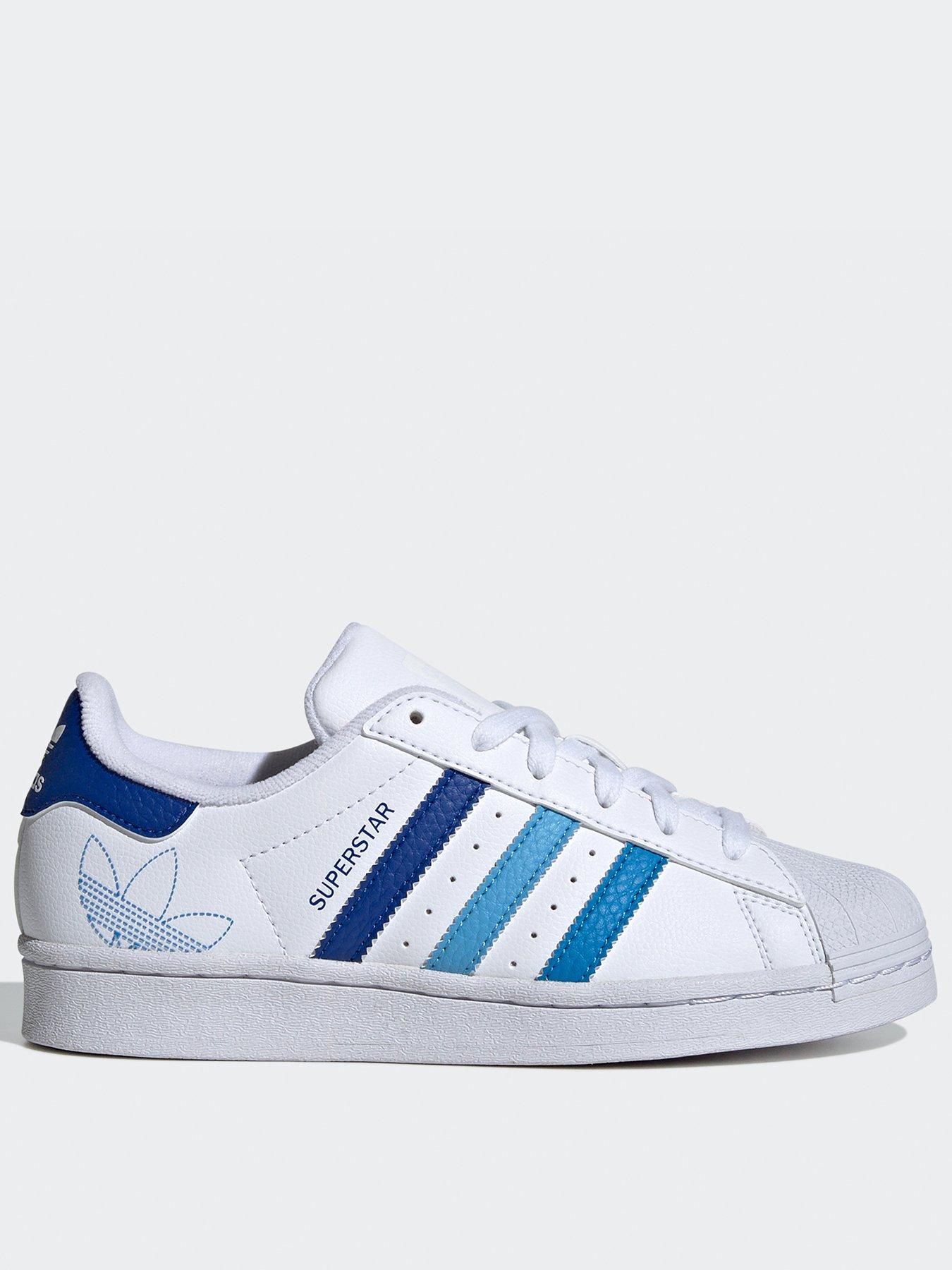 Adidas superstar white junior best sale