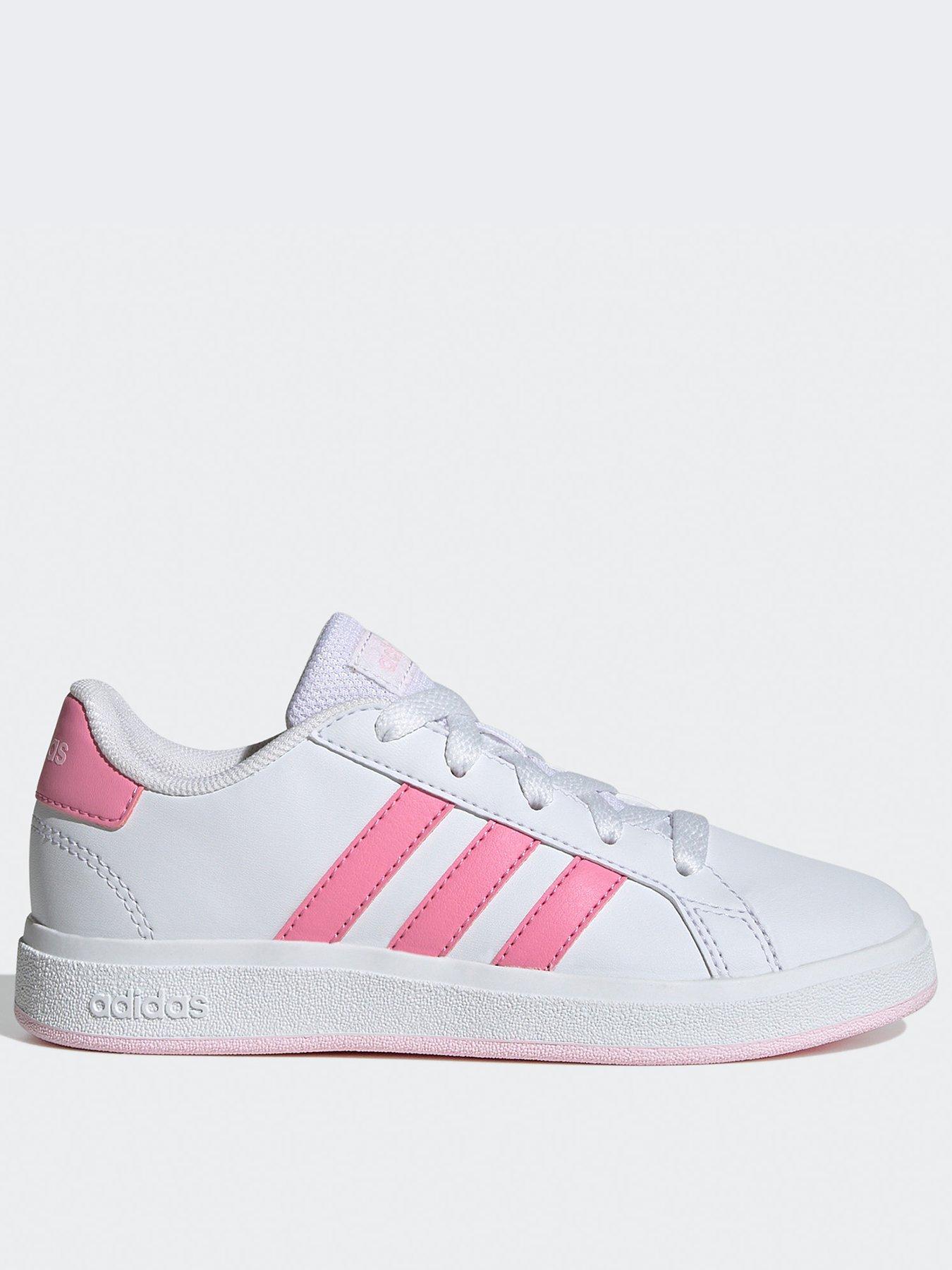 adidas-sportswear-kids-girls-grand-court-20-trainers-whitepinkfront