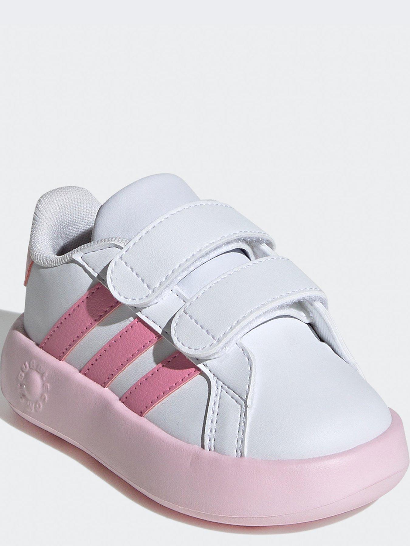 adidas-sportswear-infant-girls-grand-court-20-trainers-whitepinkstillFront