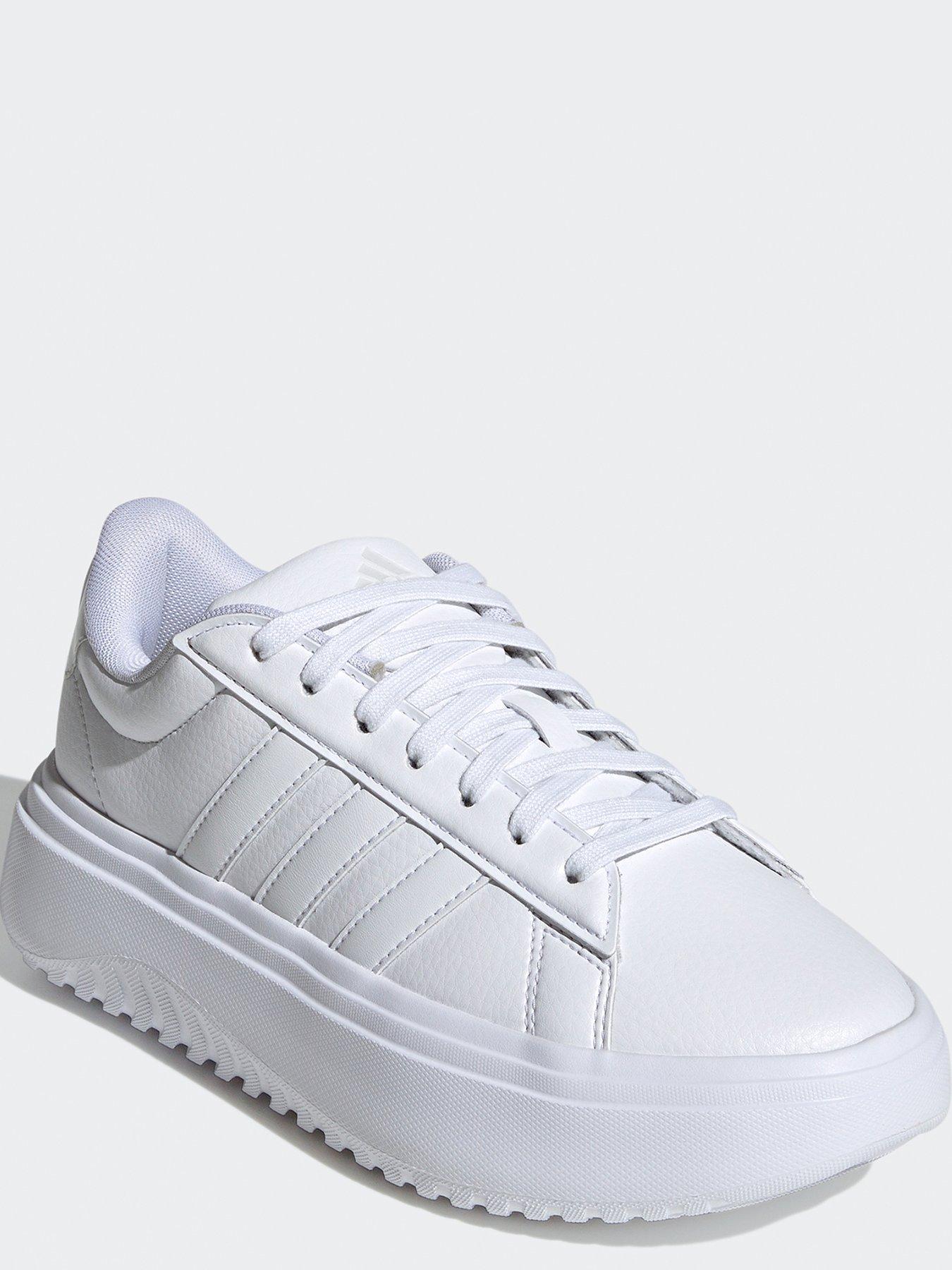 adidas-sportswear-womens-grand-court-platform-trainers-whitestillFront