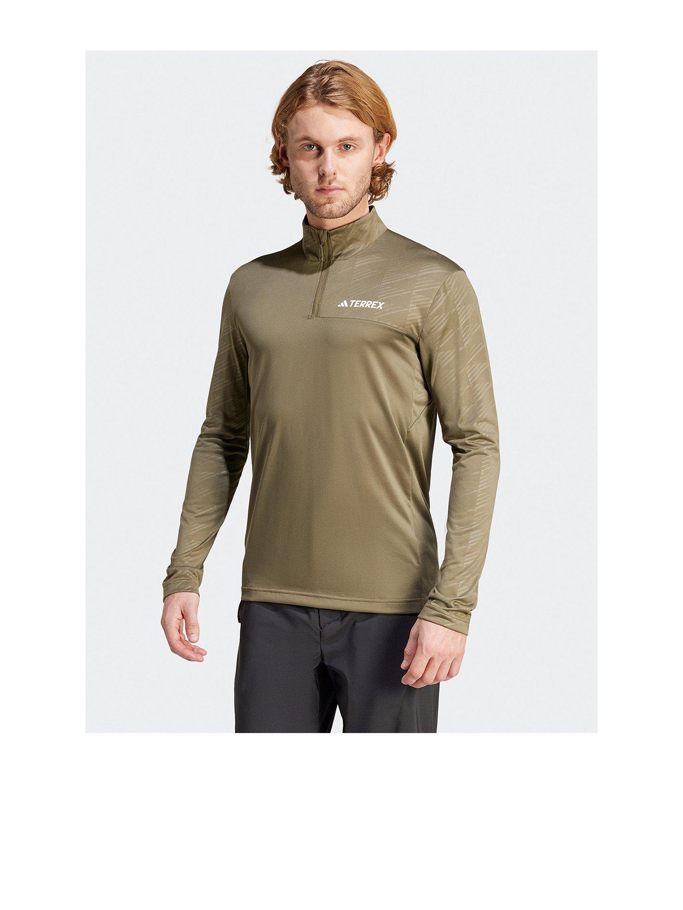 adidas-terrex-mens-mountain-half-zip-long-sleeve-top-green