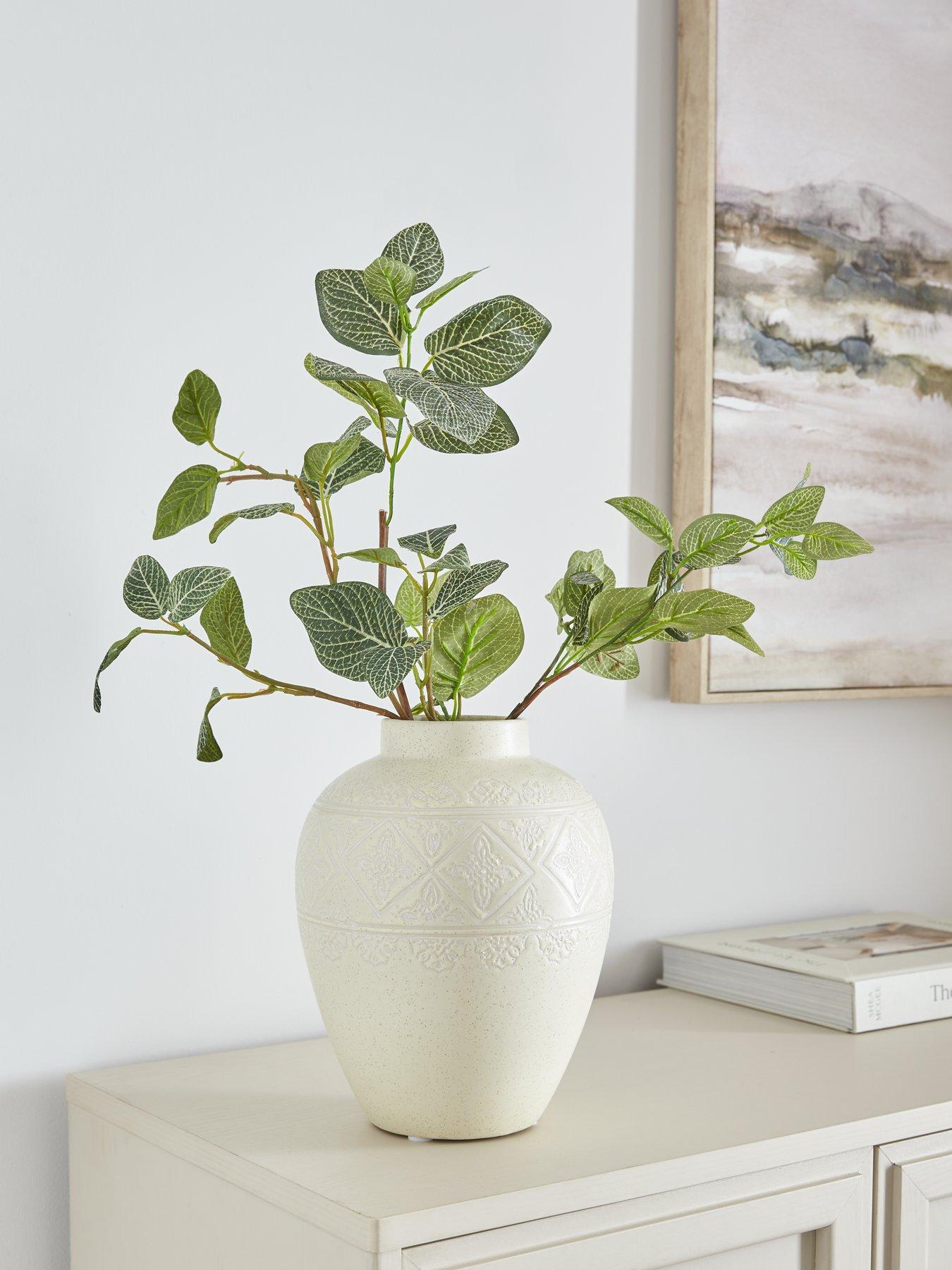 Image of Very Home Debossed Cream Vase