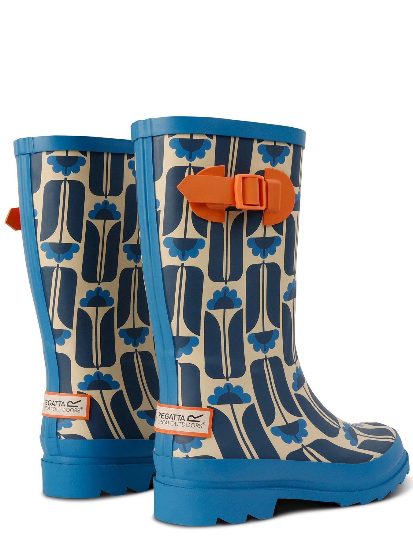 regatta-orla-kiely-quarter-wellies-navymultistillFront