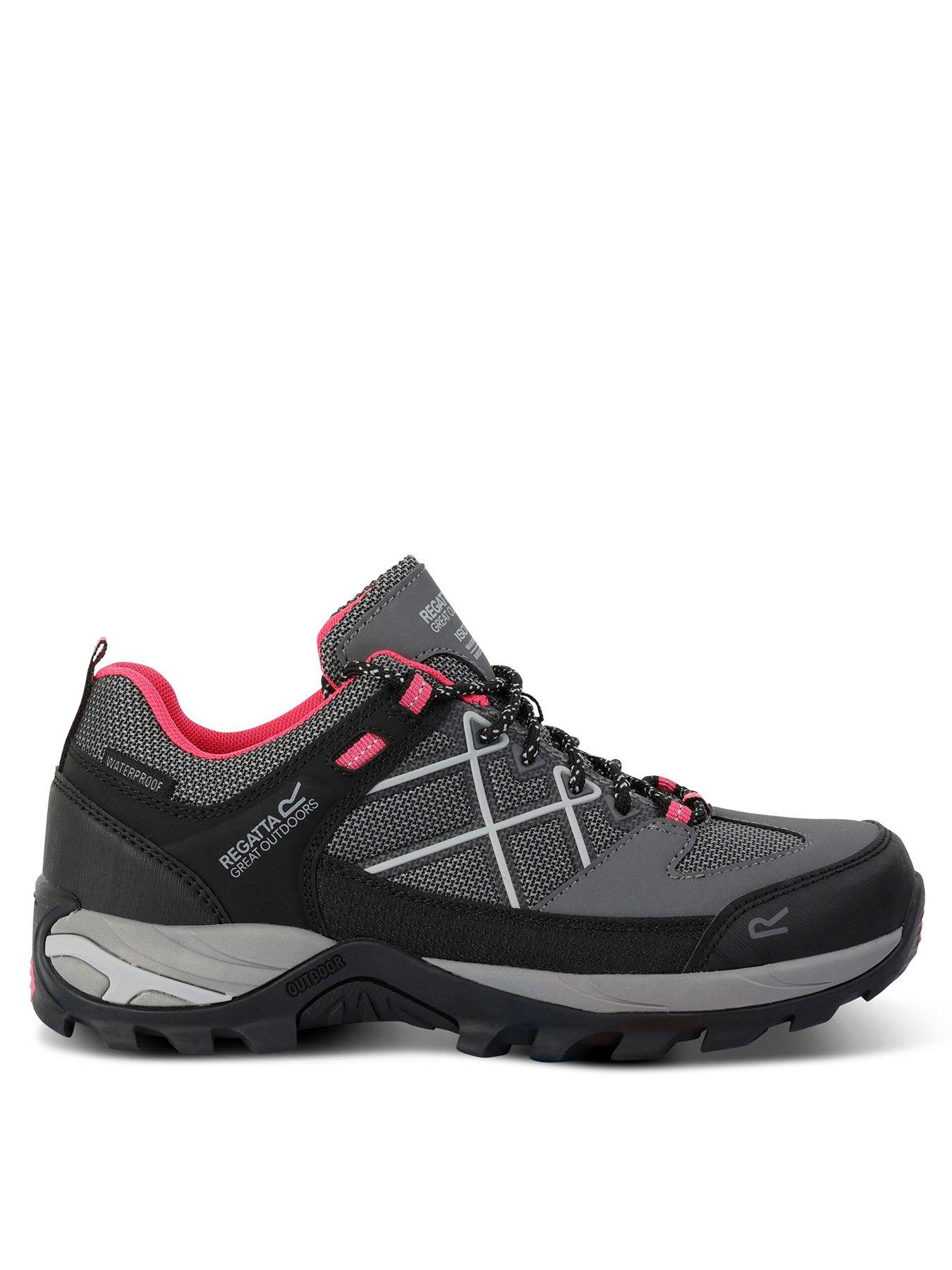 Image 1 of 7 of Regatta Womens Samaris Low Walking Shoes -grey/pink