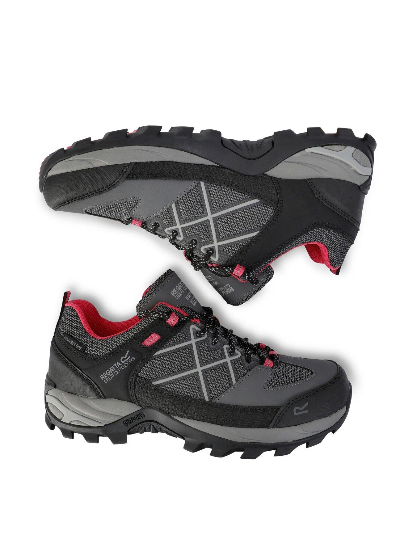Image 7 of 7 of Regatta Womens Samaris Low Walking Shoes -grey/pink