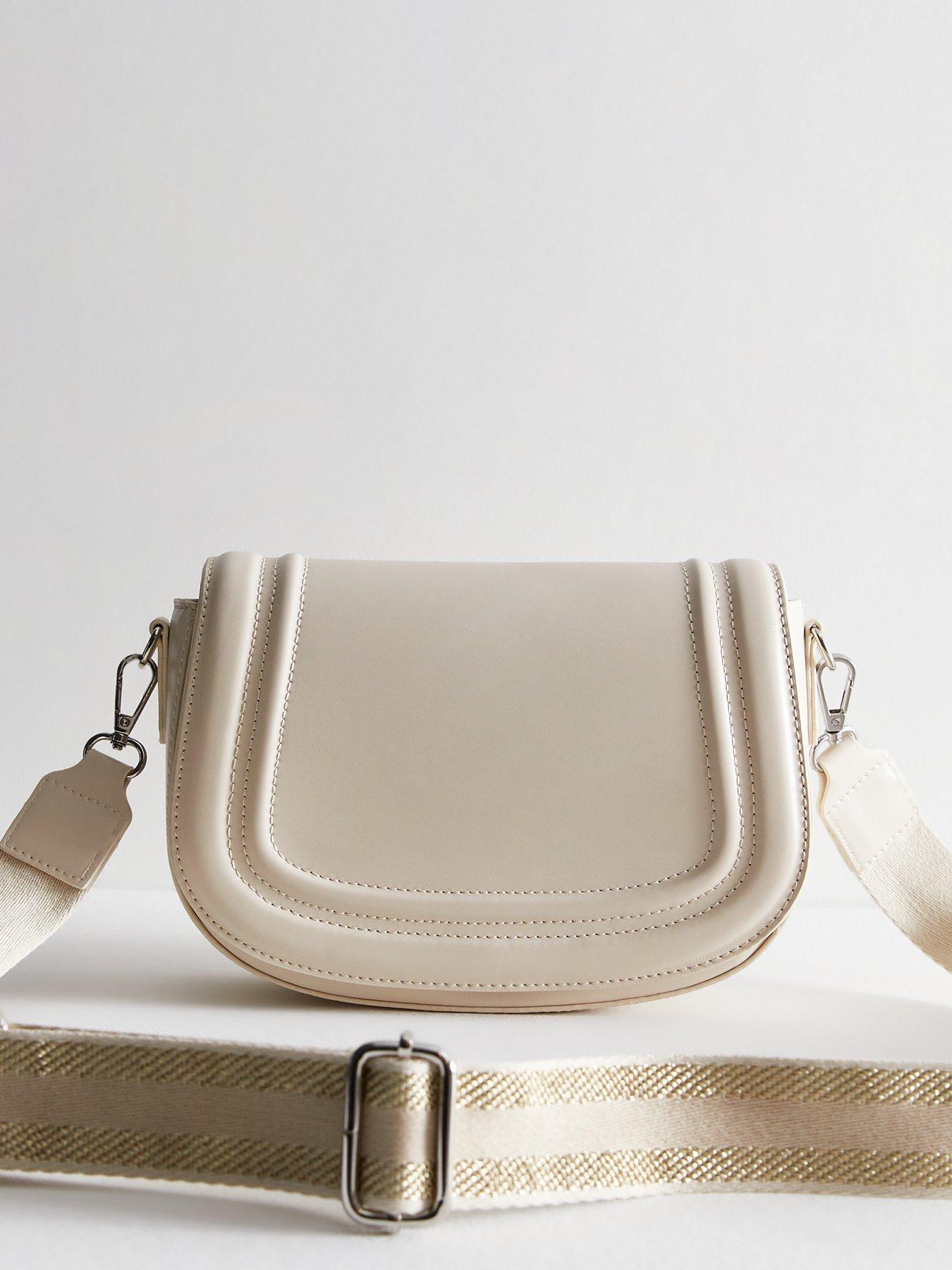 new-look-cream-webbed-cross-body-saddle-bag