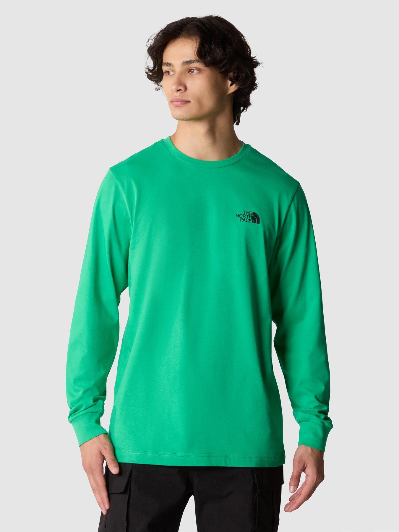 the-north-face-mens-long-sleeve-redbox-tee-green