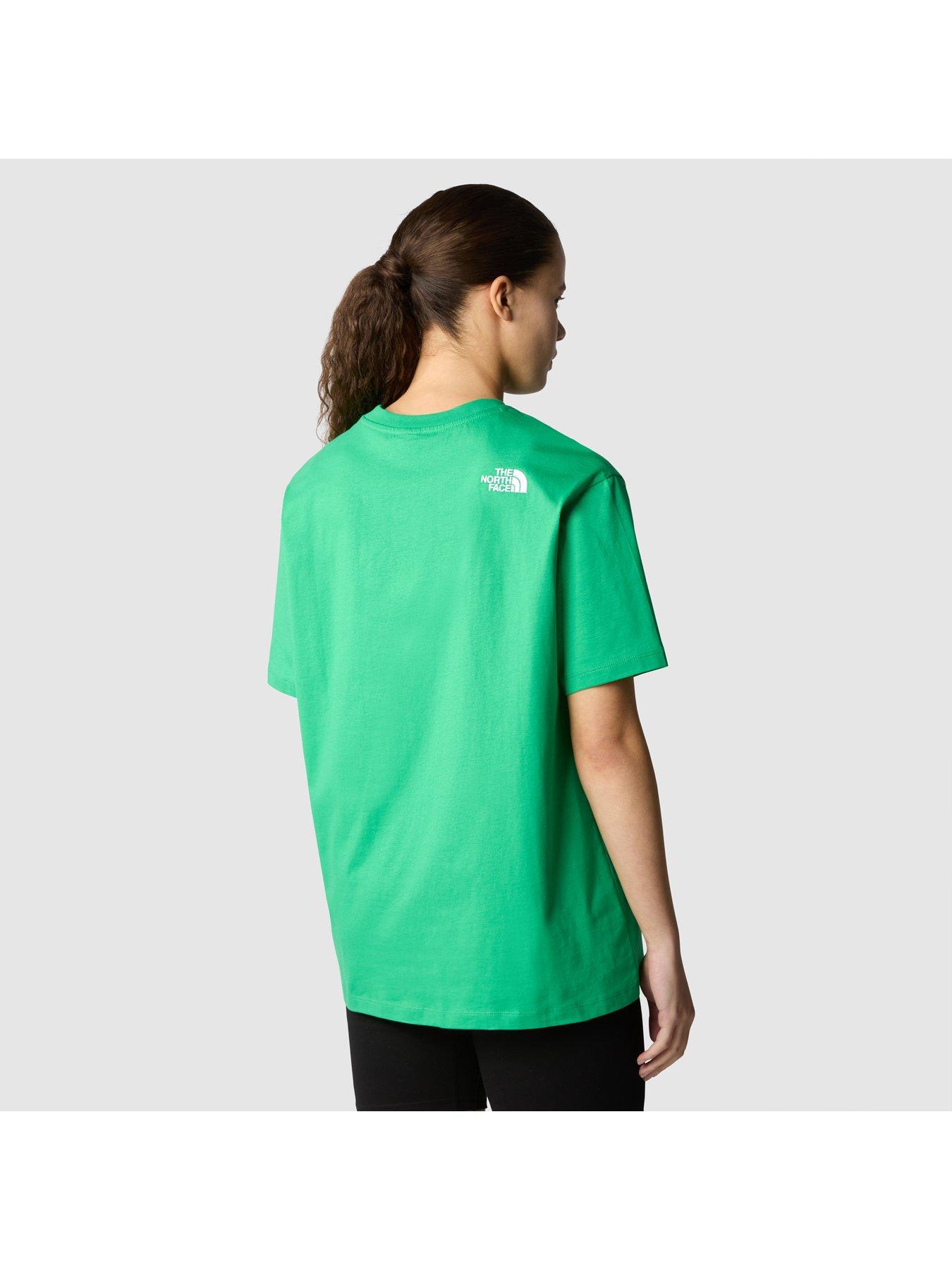 the-north-face-womens-short-sleeve-oversize-simple-dome-tee-greenstillFront