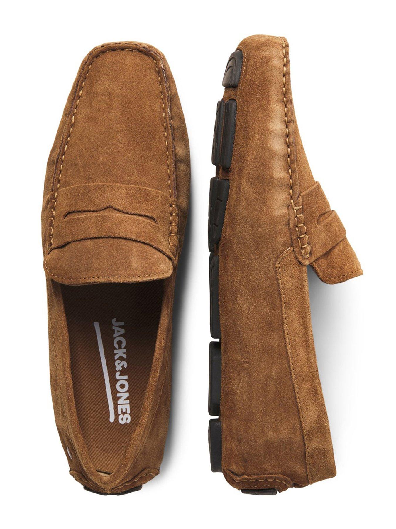 Image 3 of 5 of Jack & Jones Jack &amp; Jones Suede Driving Loafers - Brown