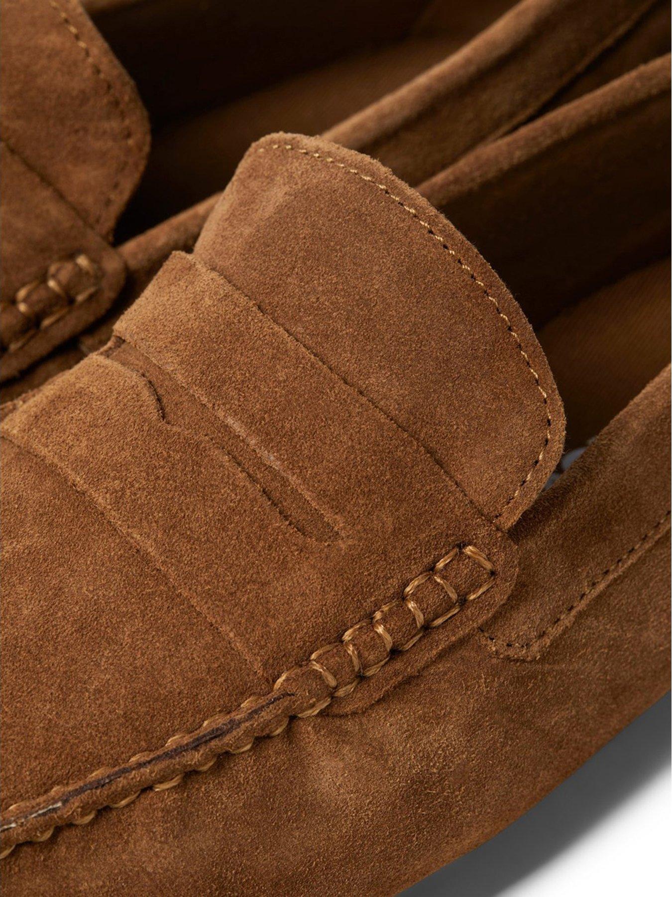 Image 4 of 5 of Jack & Jones Jack &amp; Jones Suede Driving Loafers - Brown