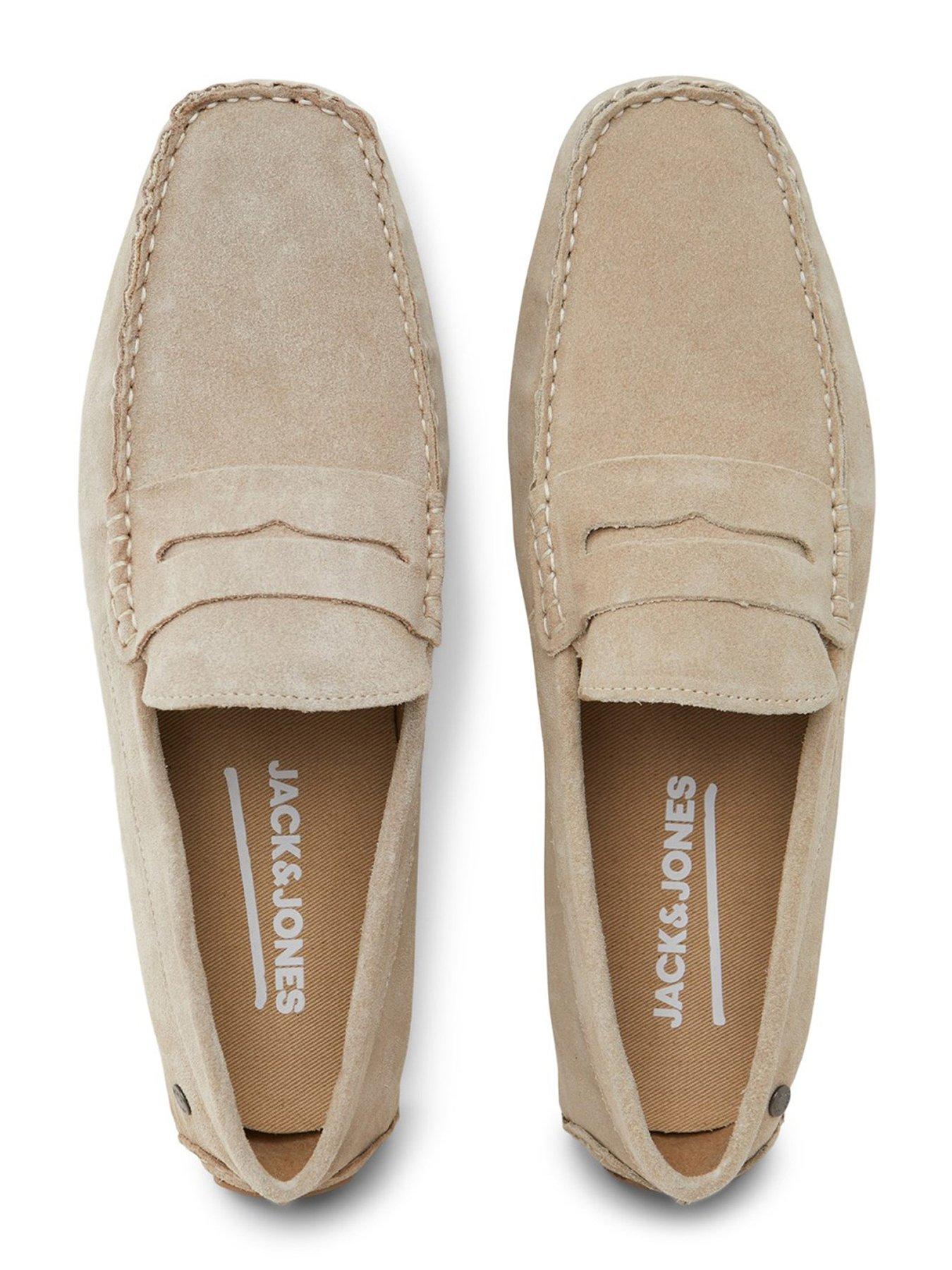 Image 3 of 4 of Jack & Jones Jack &amp; Jones Suede Driving Loafers - Light Beige