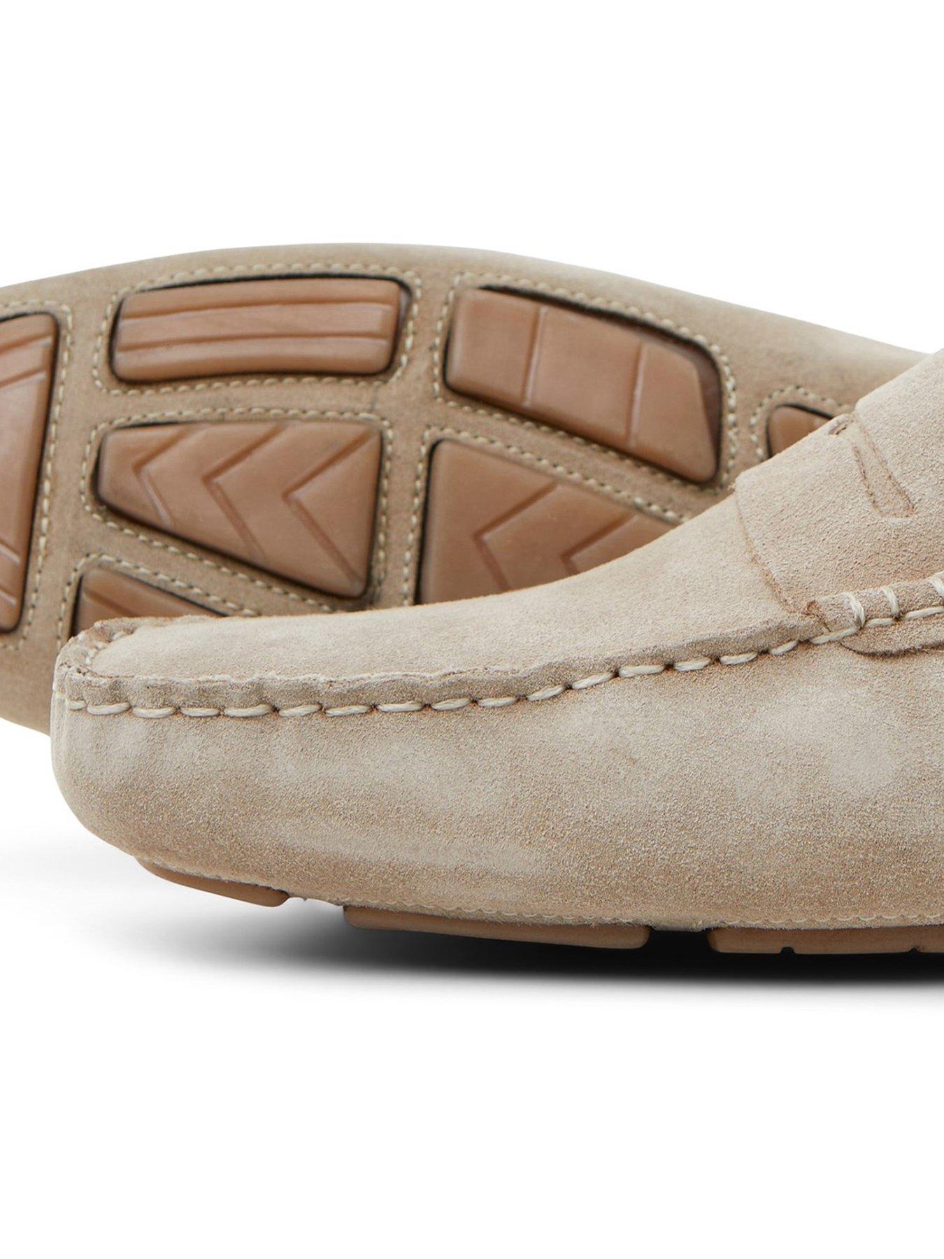 Image 4 of 4 of Jack & Jones Jack &amp; Jones Suede Driving Loafers - Light Beige