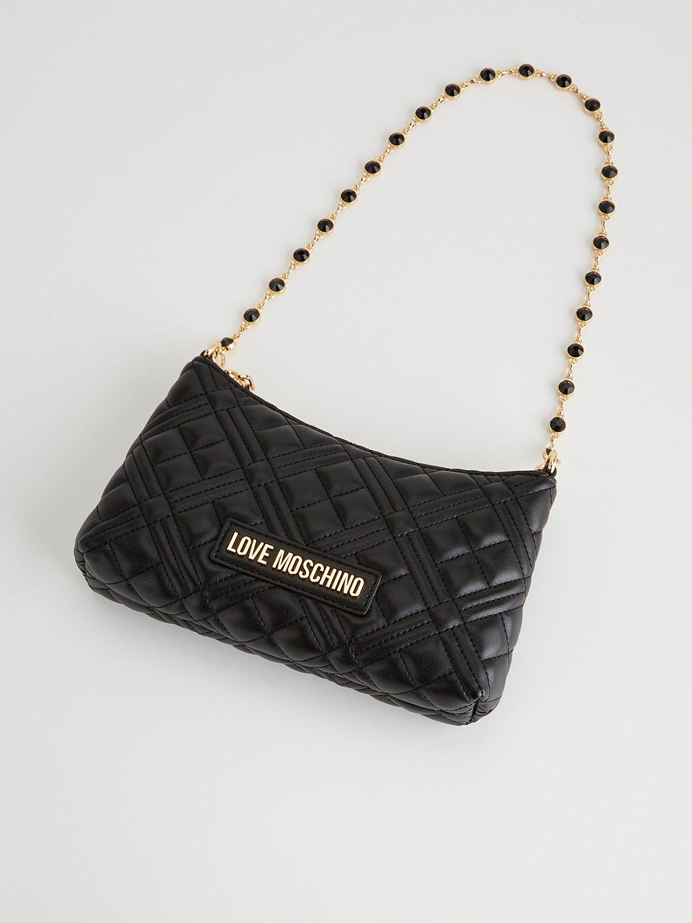 Love moschino quilted shoulder bag in black sale