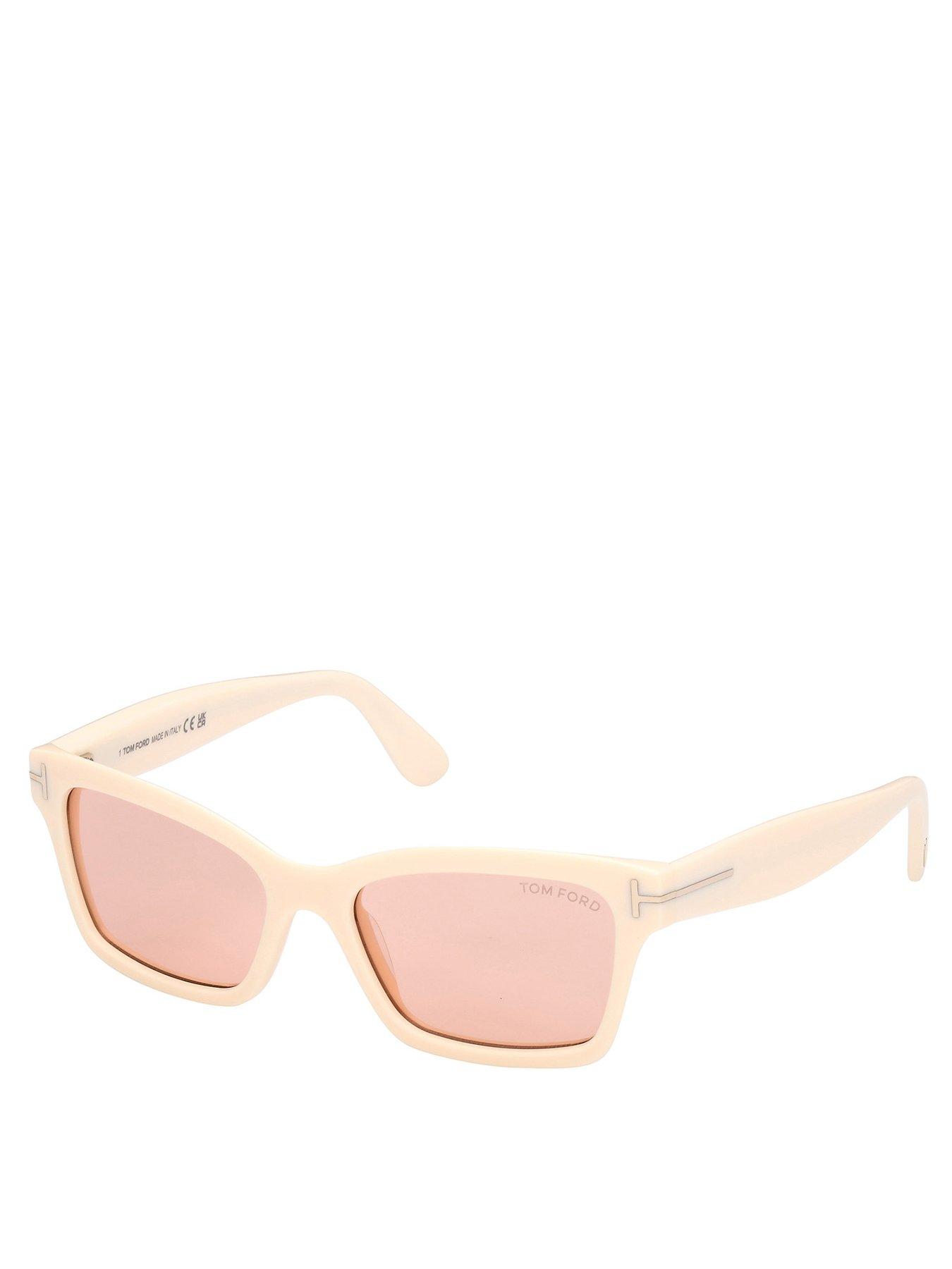 undefined Ivory / Gradient Or Mirror Violet Acetate Sunglasses