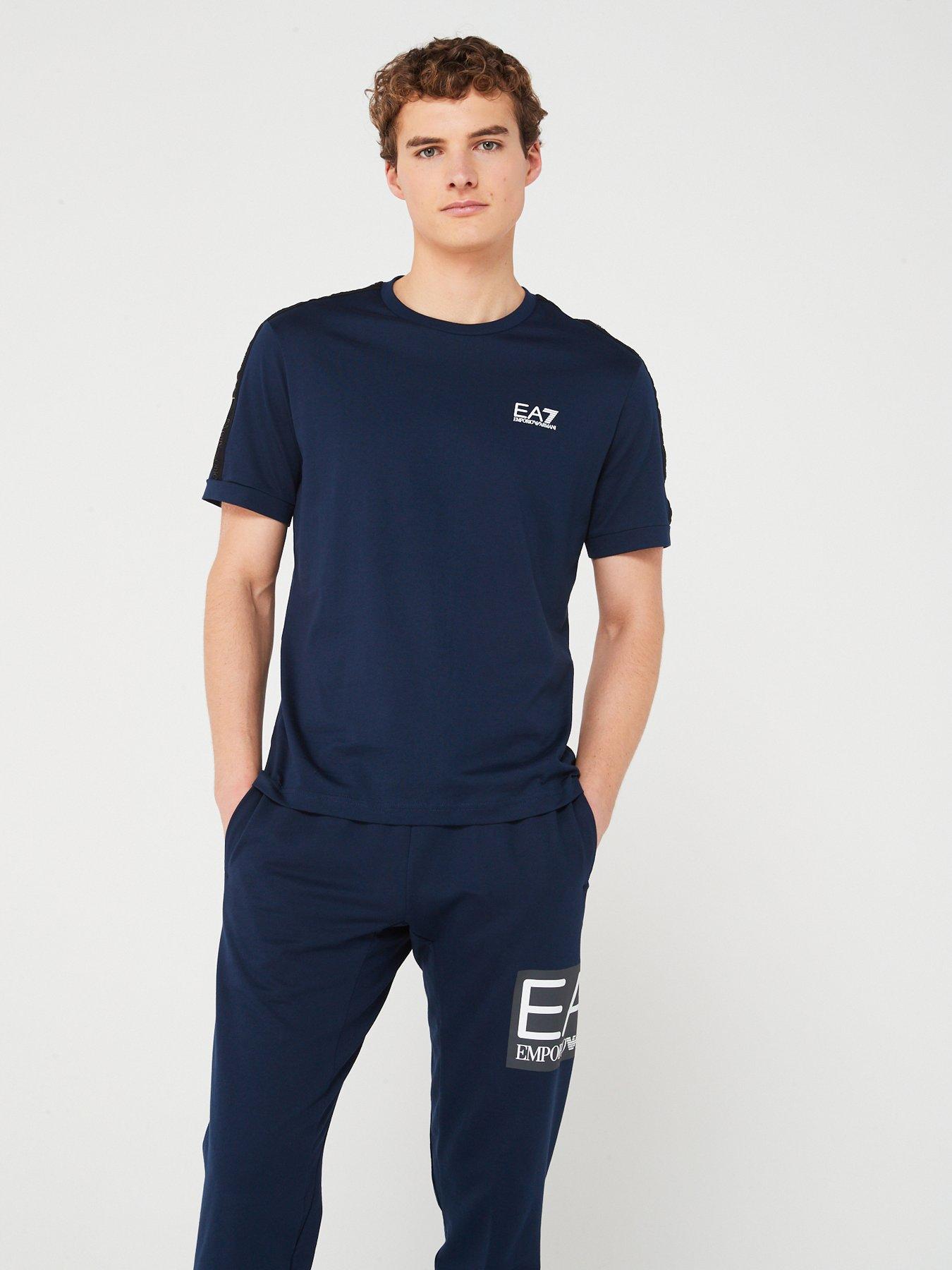 Tape Logo T shirt Navy