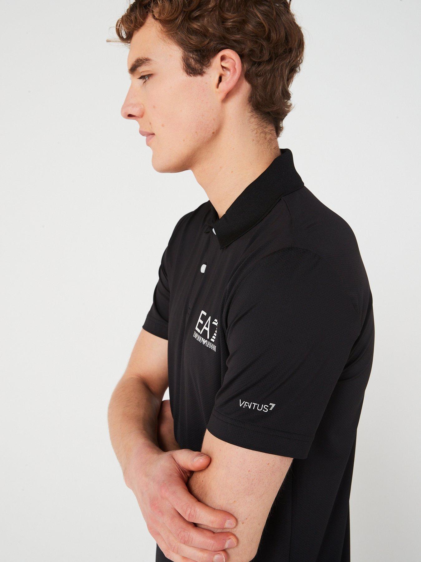 Image 4 of 4 of EA7 Emporio Armani EA7 Emporio Armani Tennis Polo Shirt - Black