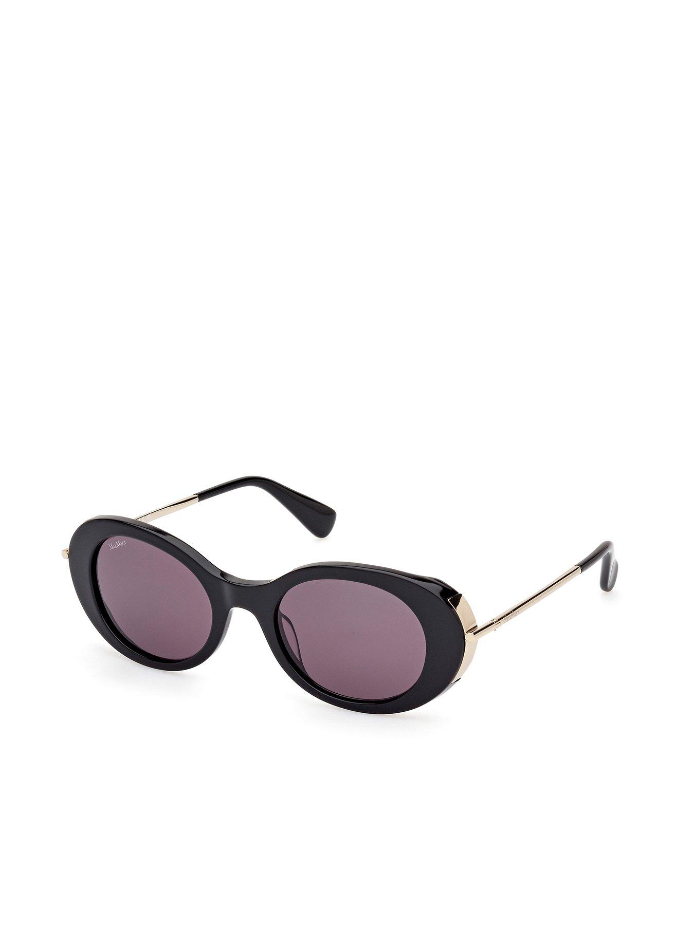 undefined Shiny Round Sunglasses - Black
